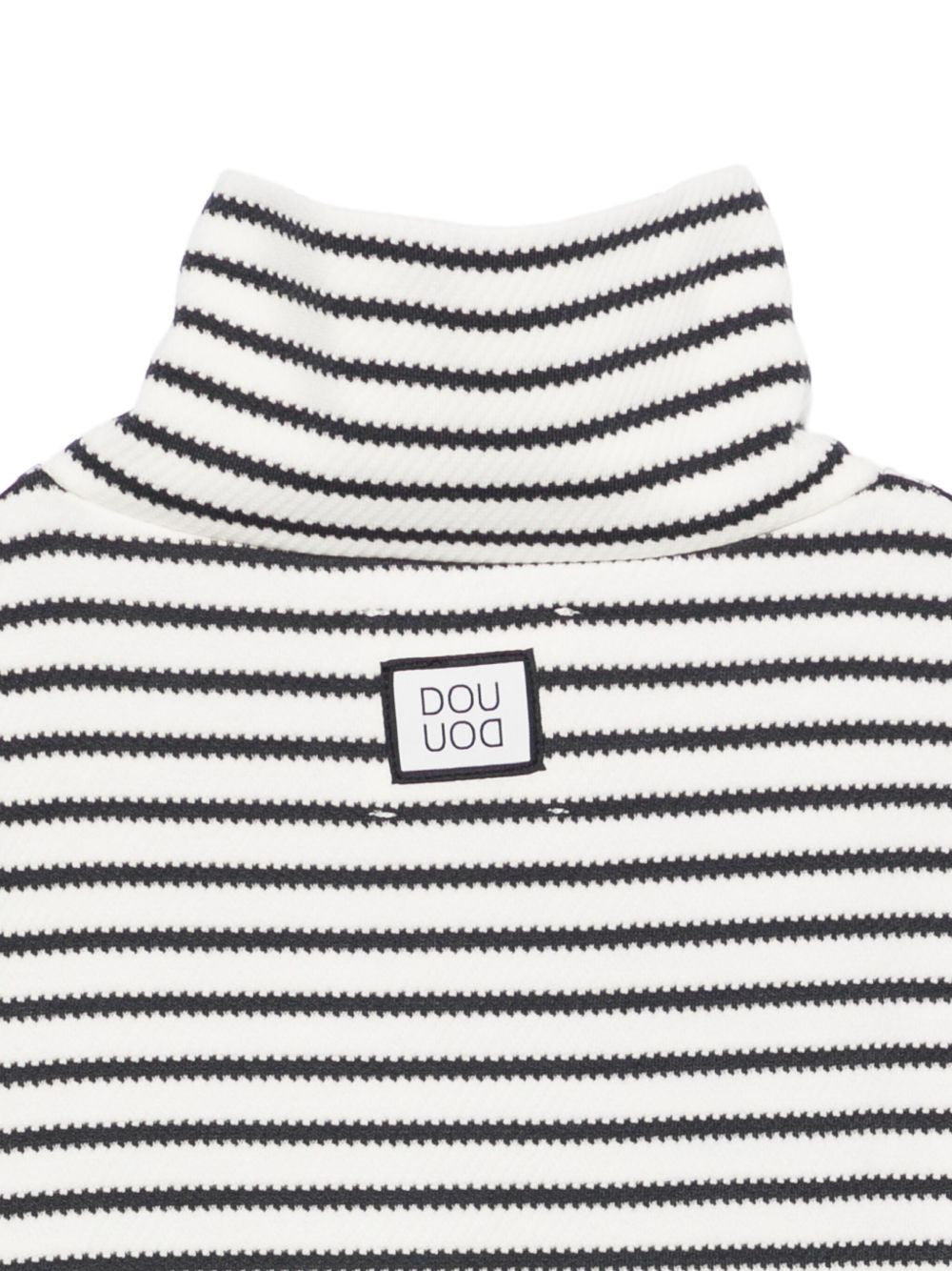Abito per bambina Douuod Kids bianco e nero con collo alto DX1A20 Z3381 101GR DOUUOD KIDS