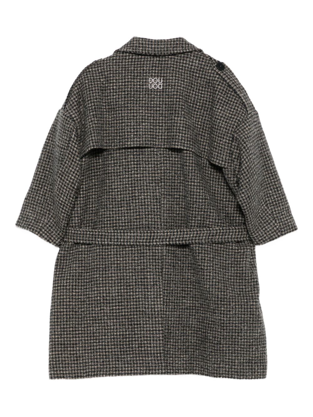 Cappotto per bambina Douuod Kids marrone con motivo a quadri DX2P50 E0232 929BG DOUUOD KIDS