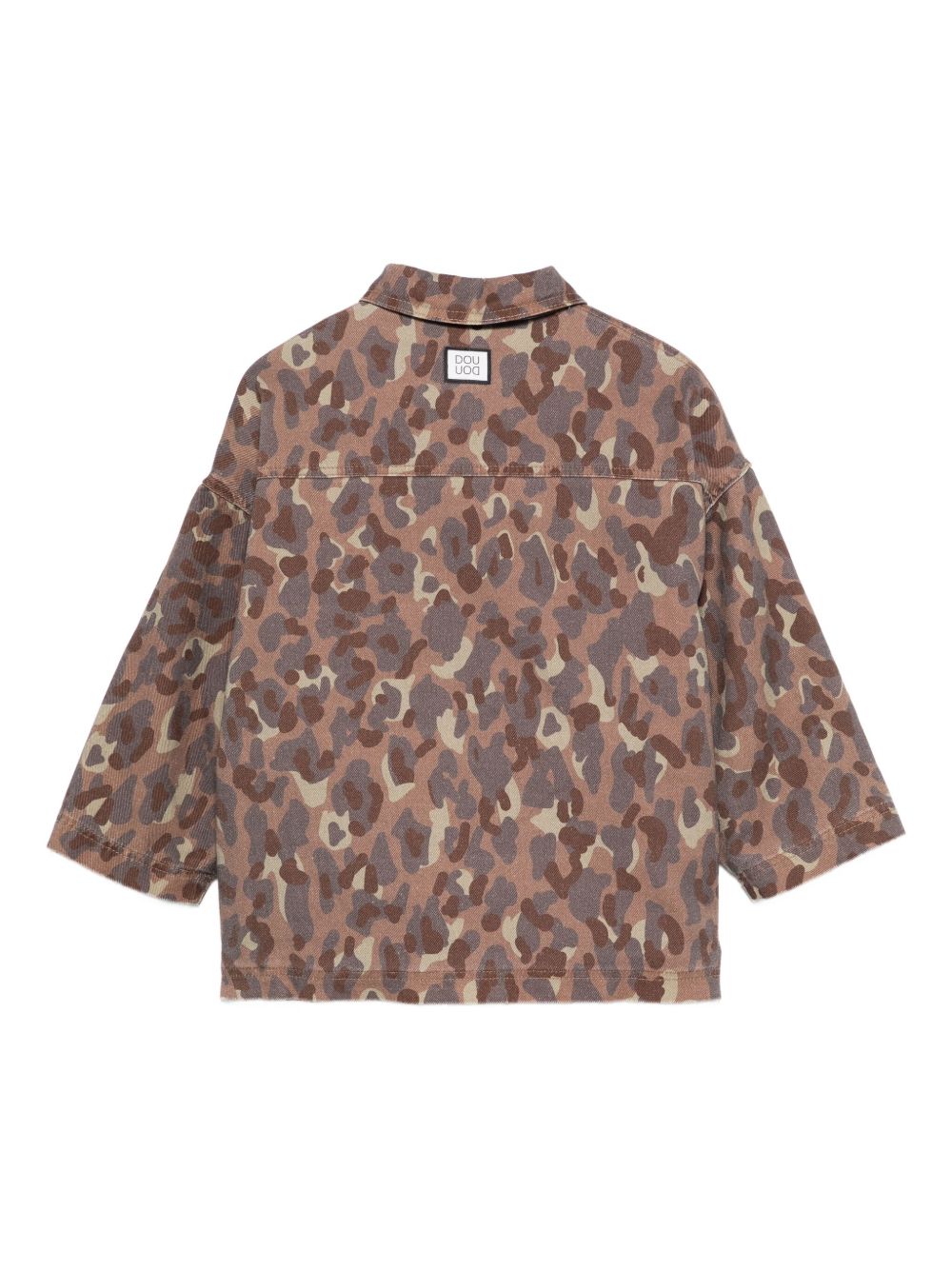 Giacca per bambino Douuod Kids marrone coon stampa camouflage DX2Q27 Z3401 334MC DOUUOD KIDS