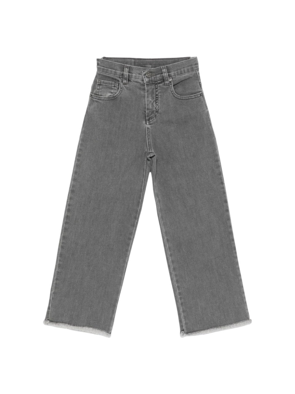 Jeans per bambina Douuod Kids grigi con orlo sfrangiato DX6P50 Z2869 916 DOUUOD KIDS