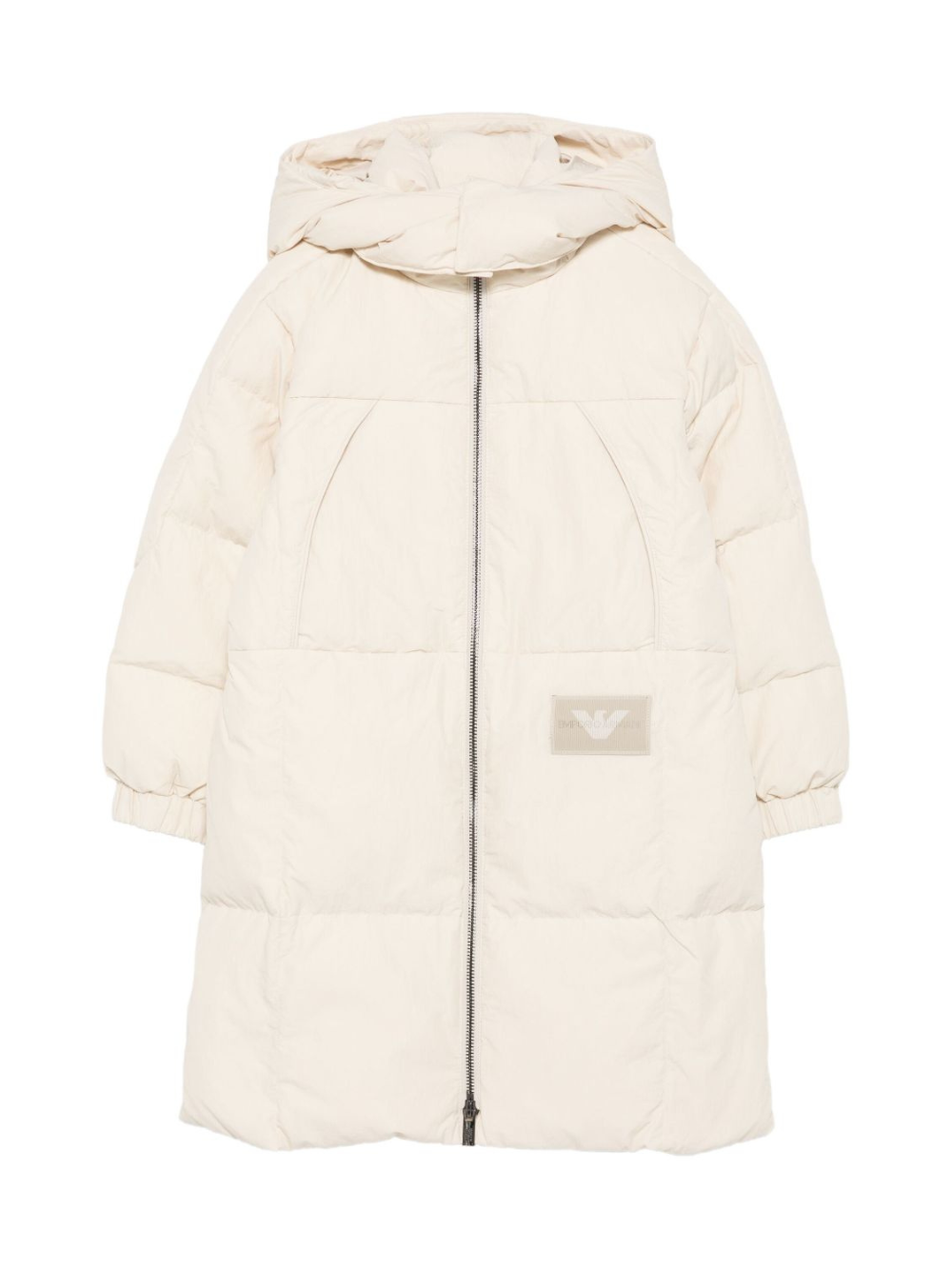 Piumino per bambino Emporio Armani Kids beige con cappuccio EB000490 AF16042 U1156 EMPORIO ARMANI KIDS