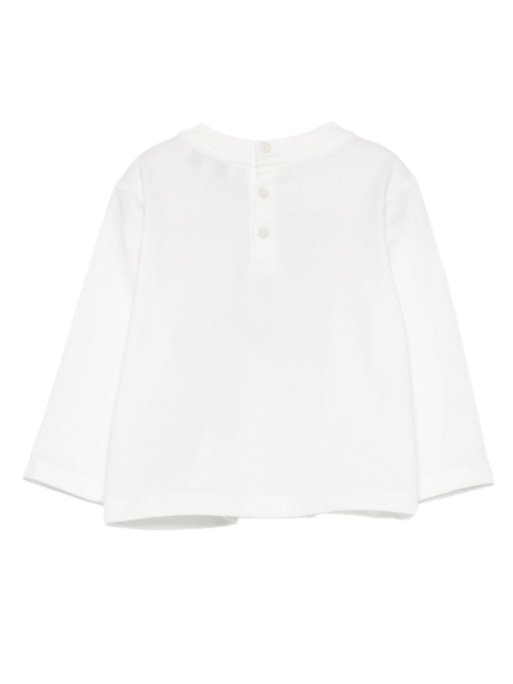 T-shirt per neonato Emporio Armani Kids bianca con logo sul davanti EB000827 AF14503 U0003 EMPORIO ARMANI KIDS
