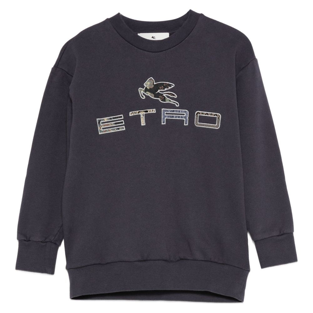 Felpa per bambino ETRO KIDS blu con motivo Pegaso GX4P20 Z3333 667 ETRO KIDS