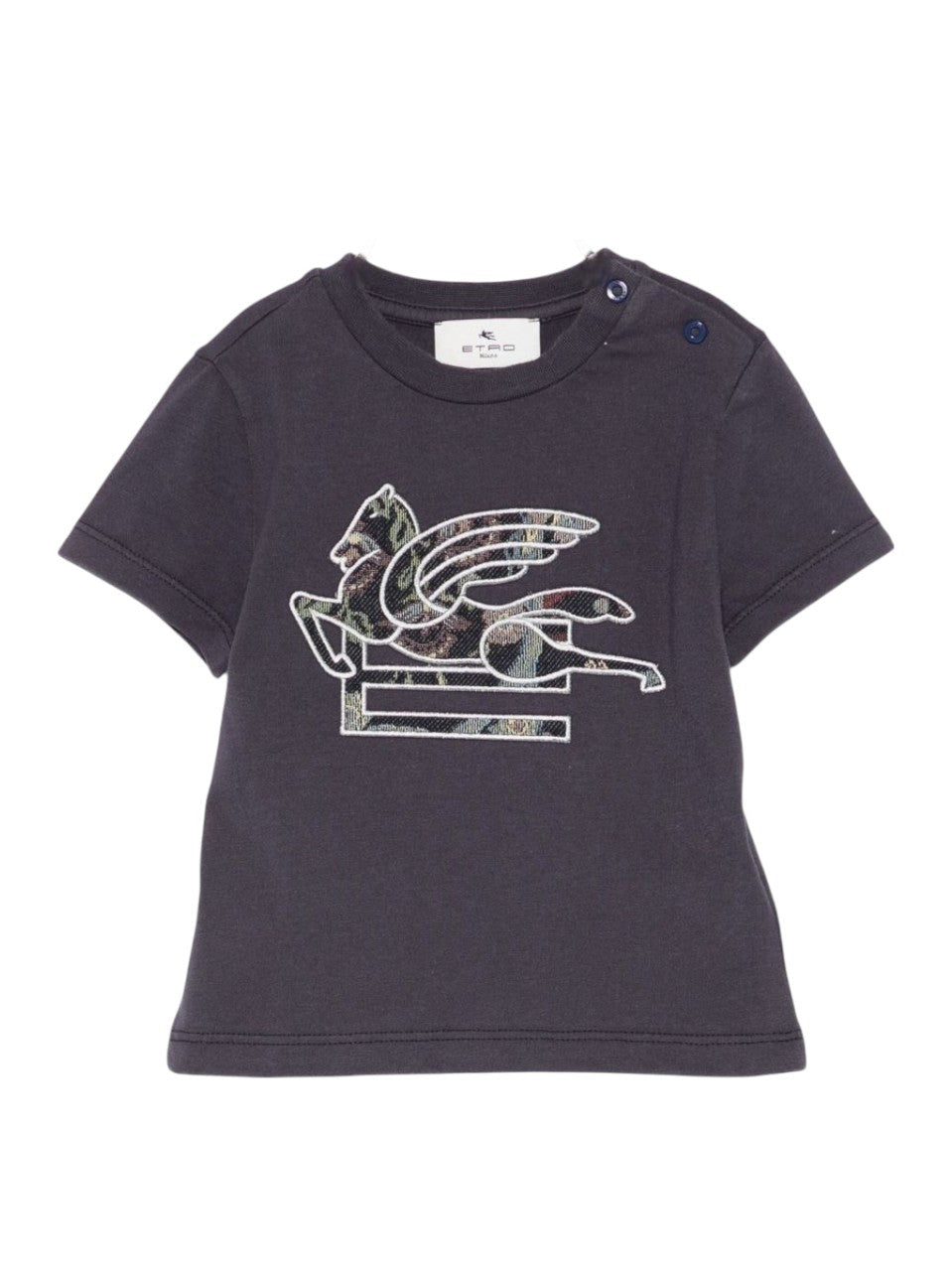 T-shirt per neonato ETRO KIDS blu con motivo Pegaso GX8511 Z2904 667 ETRO KIDS