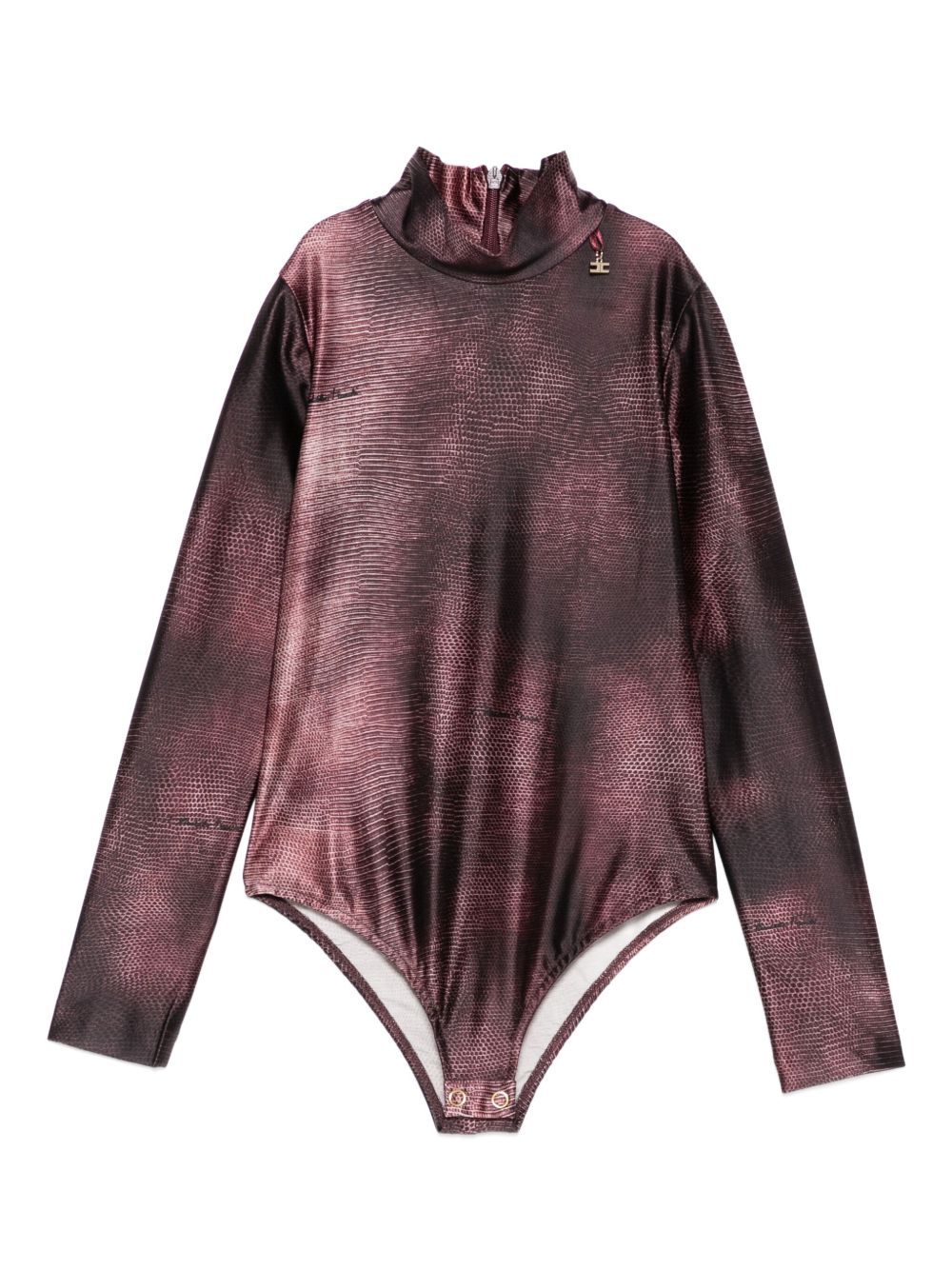 Body per bambina Elisabetta Franchi La Mia Bambina bordeaux a collo alto EFBD0060LYE01 3021 ElISABETTA FRANCHI KIDS
