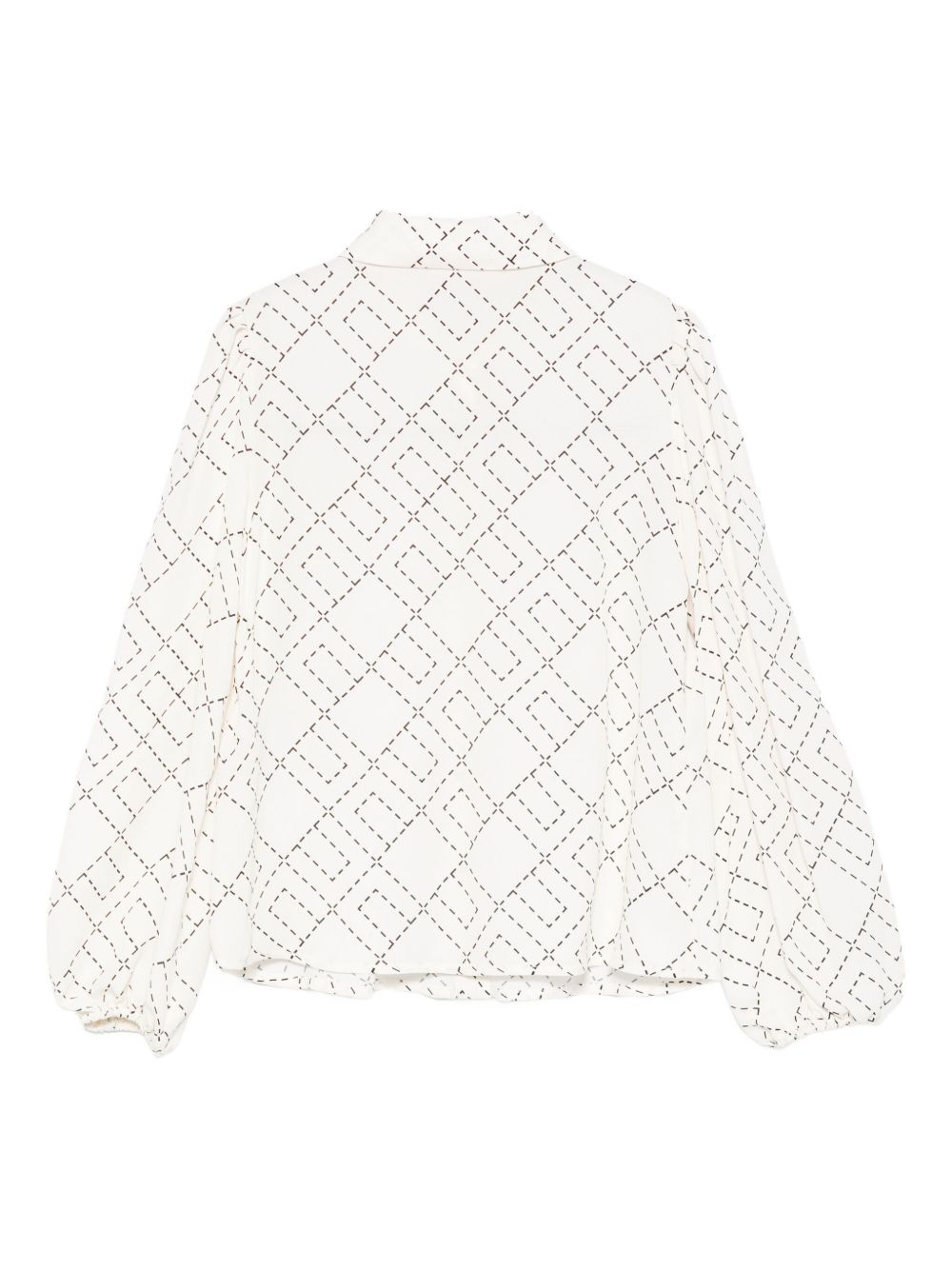 Camicia per bambina Elisabetta Franchi La Mia Bambina bianca con stampa geometrica EFCA2670VI040 0077 ElISABETTA FRANCHI KIDS