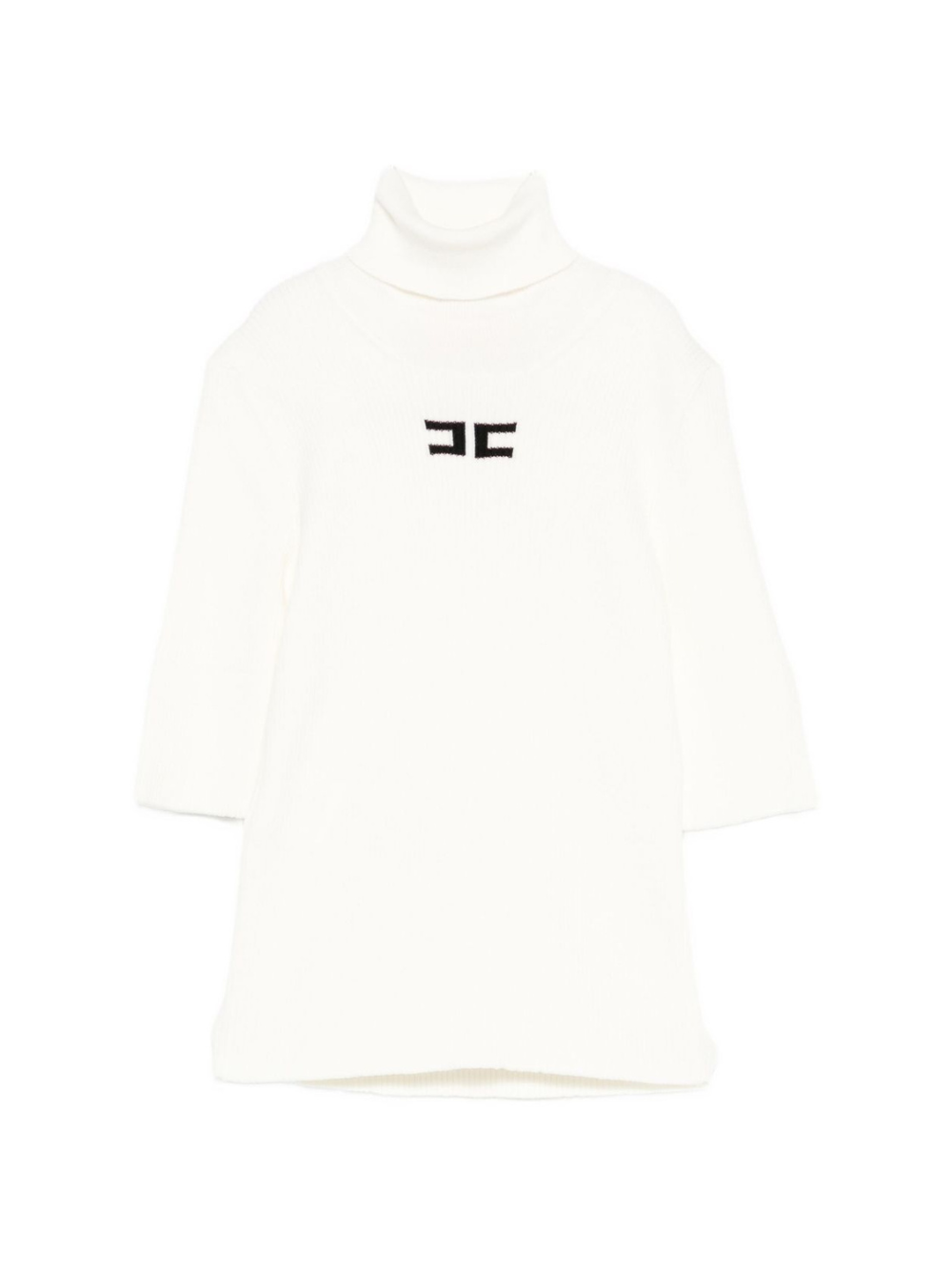 Dolcevita per bambina Elisabetta Franchi La Mia Bambina bianco con logo ricamato EFMA176CFL229 D759 ElISABETTA FRANCHI KIDS