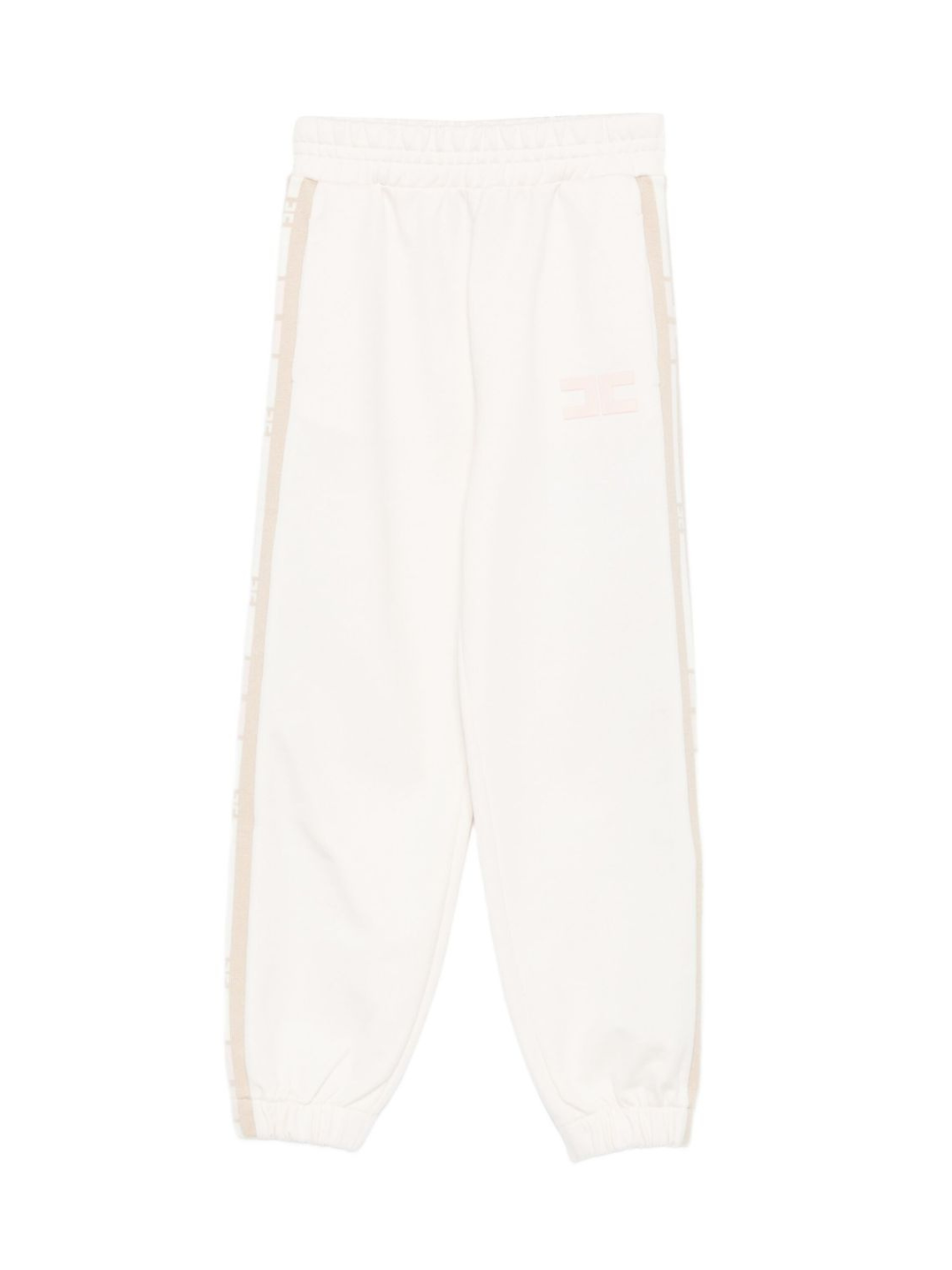 Pantaloni sportivi per bambina Elisabetta Franchi La Mia Bambina beige con righe laterali EFPA2980FF002 0085 ElISABETTA FRANCHI KIDS