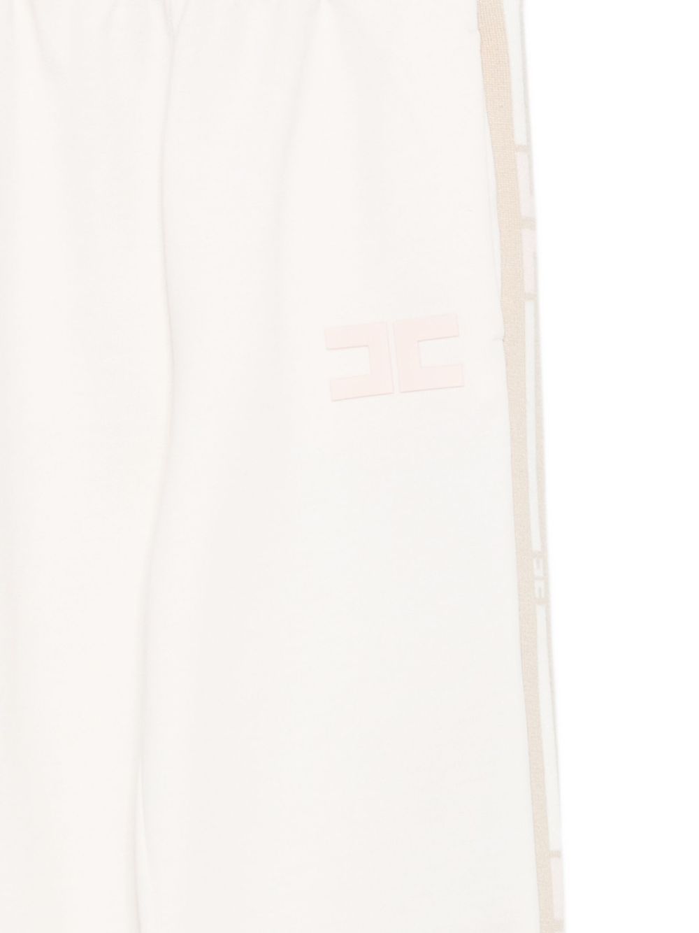 Pantaloni sportivi per bambina Elisabetta Franchi La Mia Bambina beige con righe laterali EFPA2980FF002 0085 ElISABETTA FRANCHI KIDS