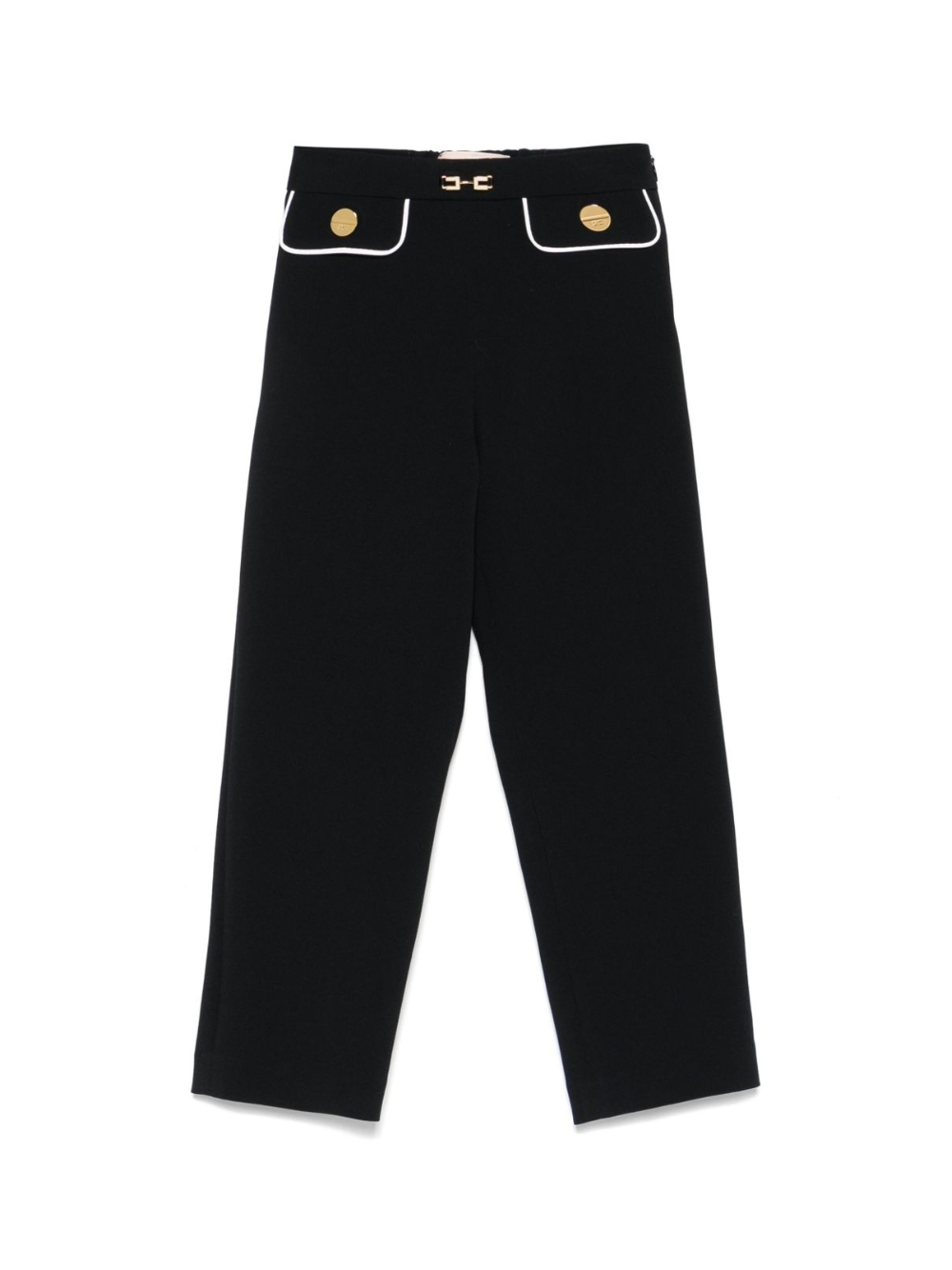 Pantaloni per bambina Elisabetta Franchi La Mia Bambina neri con decorazione color oro EFPA3020GA085 N077 ElISABETTA FRANCHI KIDS