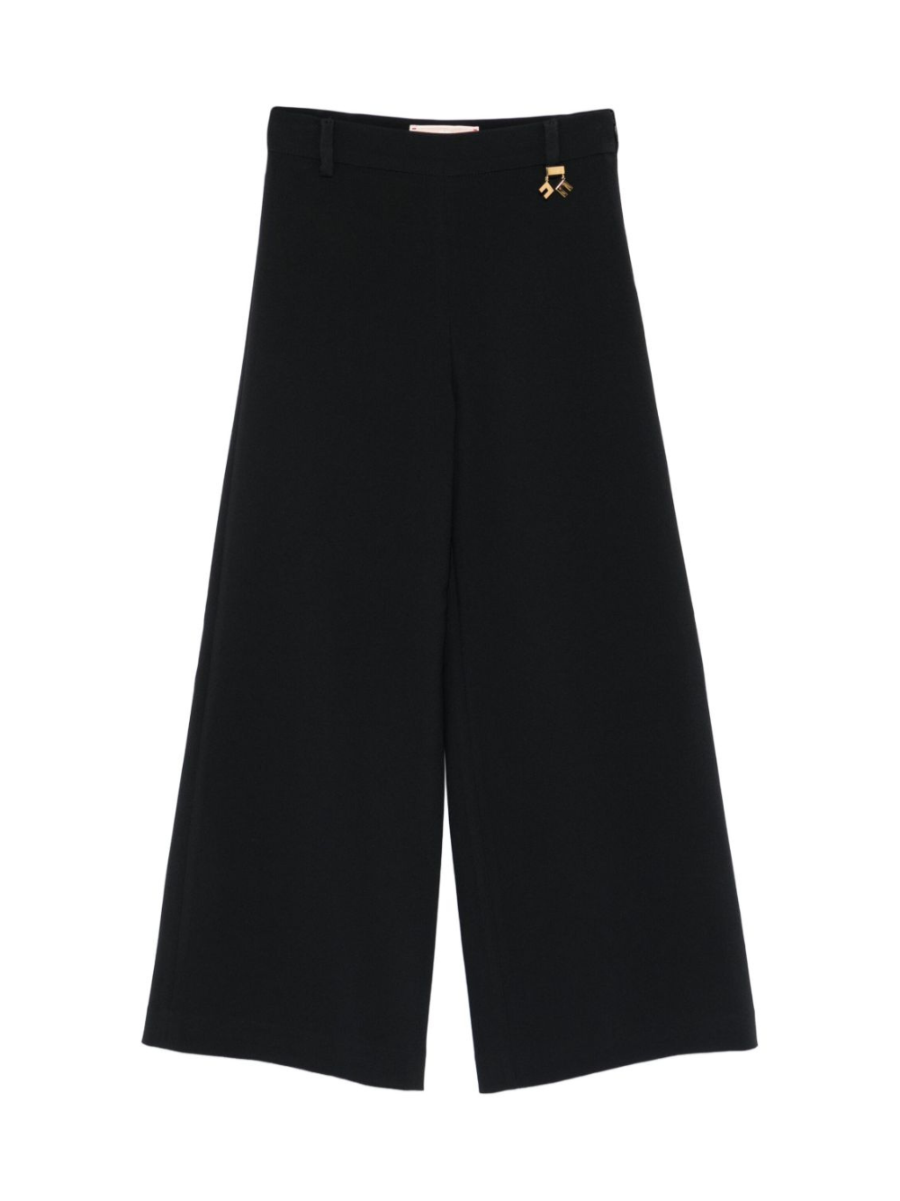 Pantaloni per bambina Elisabetta Franchi La Mia Bambina nero con logo oro EFPA3030GA085 N000 ElISABETTA FRANCHI KIDS