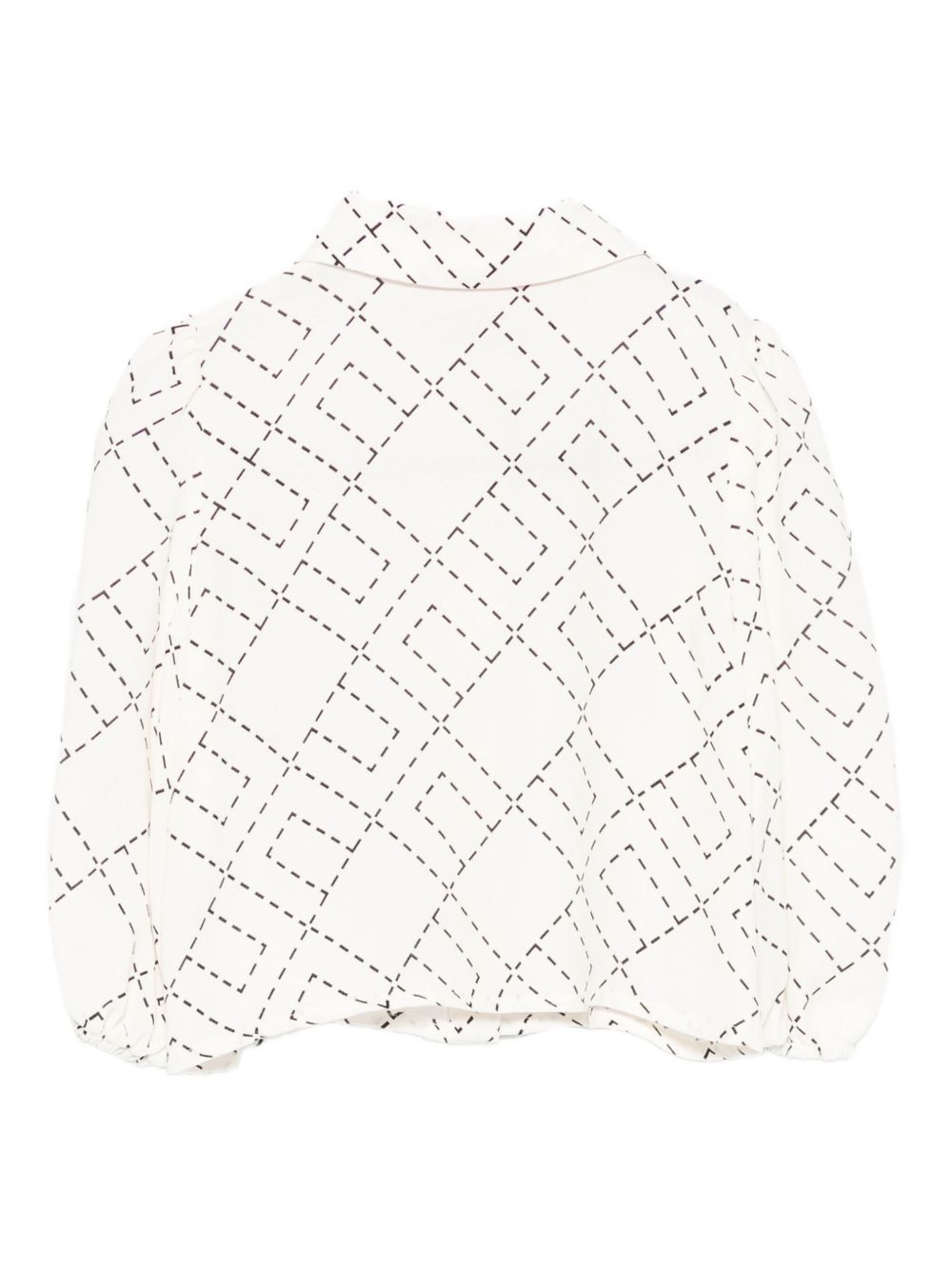 Blusa per neonata Elisabetta Franchi La Mia Bambina bianco con stampa monogramma EGCA0480VI040 0077 ElISABETTA FRANCHI KIDS