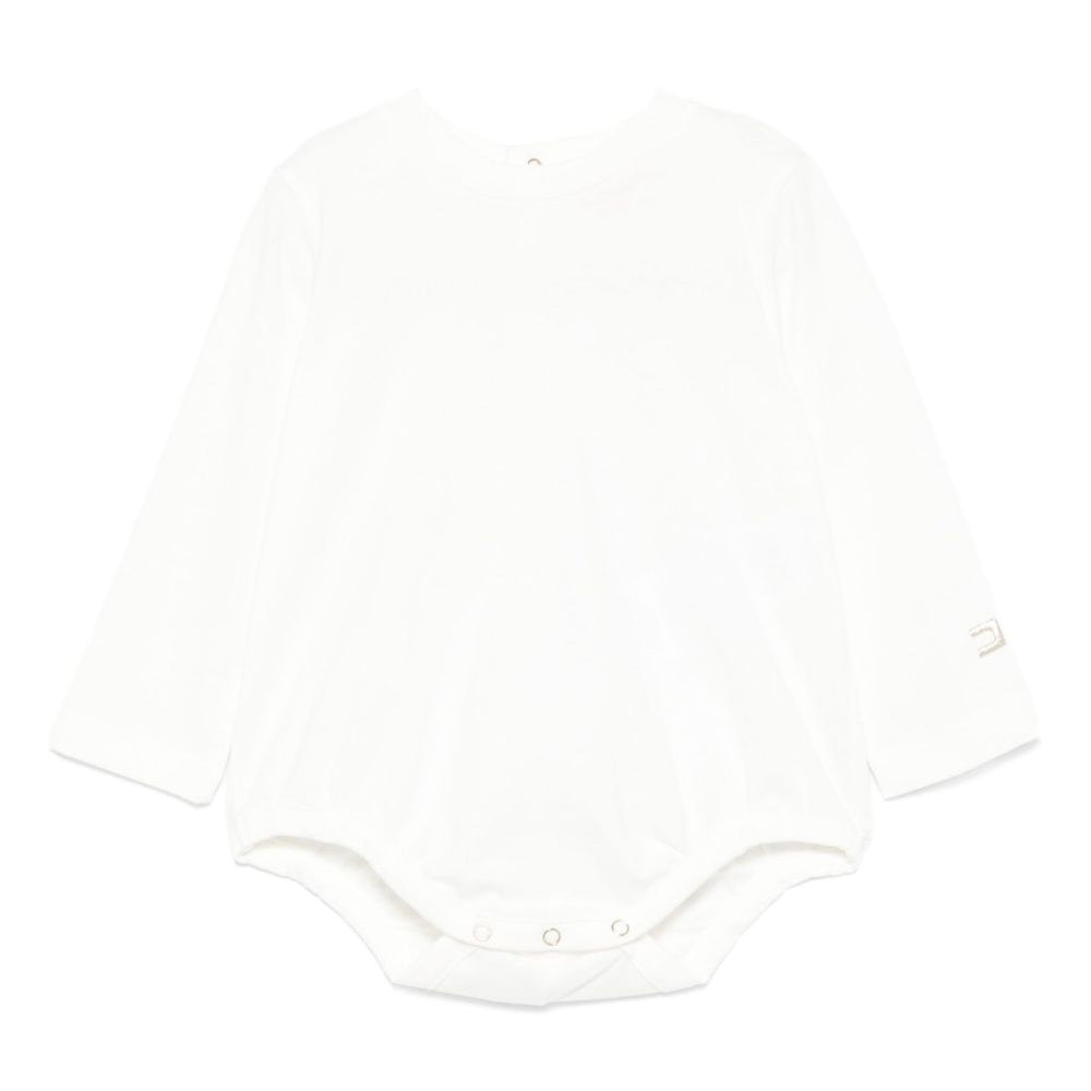 Tutina per neonata Elisabetta Franchi La Mia Bambina bianca con chiusura a scatto ENBD0050JF054 D046 ElISABETTA FRANCHI KIDS