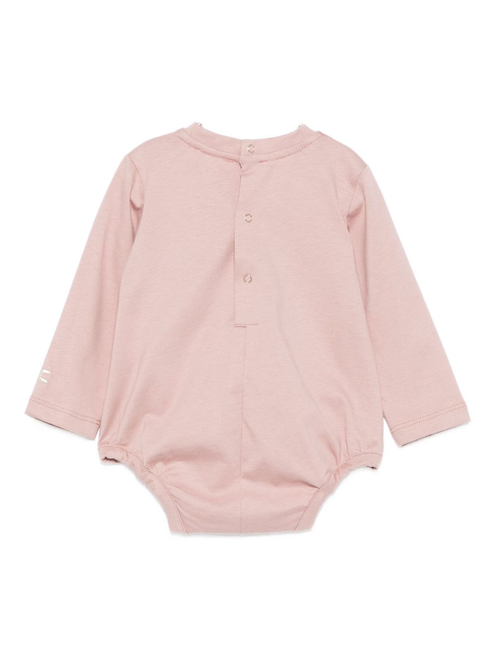 Tutina per neonata Elisabetta Franchi La Mia Bambina rosa con logo ricamato ENBD0050JF054 D751 ElISABETTA FRANCHI KIDS