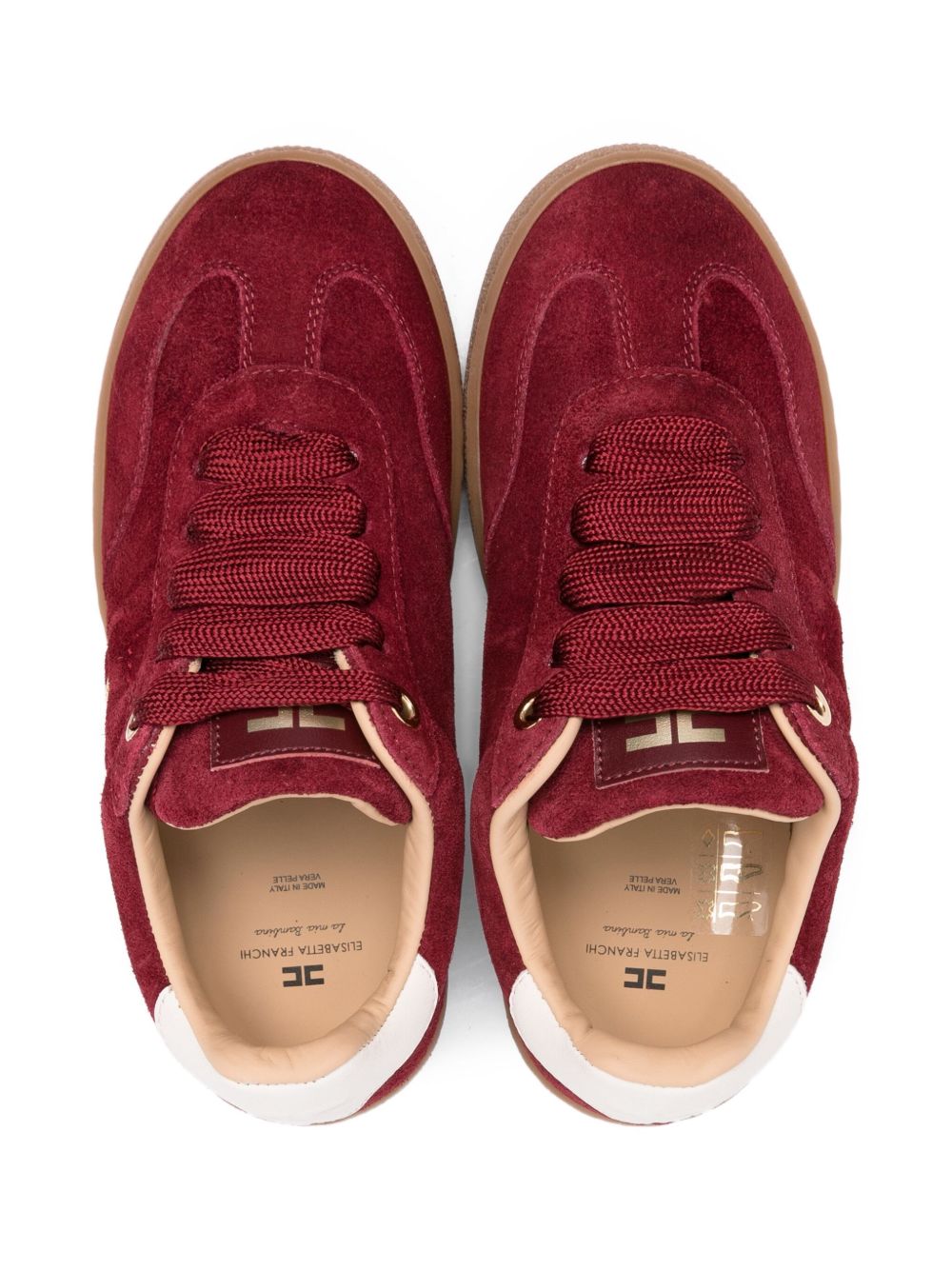 Sneakers per bambina Elisabetta Franchi La Mia Bambina rosse con dettaglio logo F4A9E03400071R 006 ElISABETTA FRANCHI KIDS
