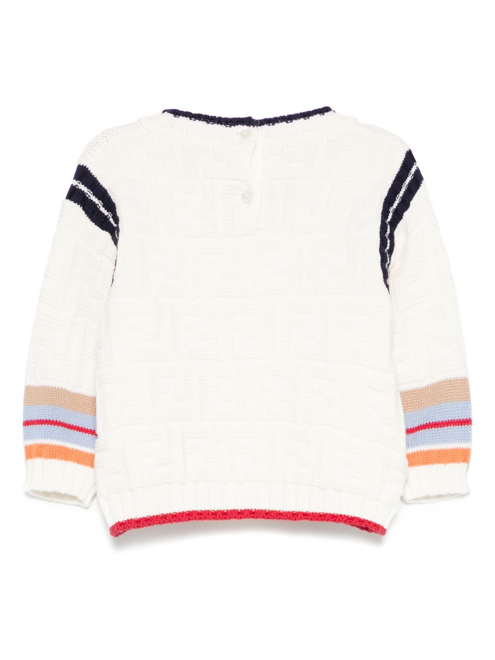 Maglione per neonato Fendi Kids beige con dettaglio a righe BMG110 AUKN F0ZA0 FENDI KIDS