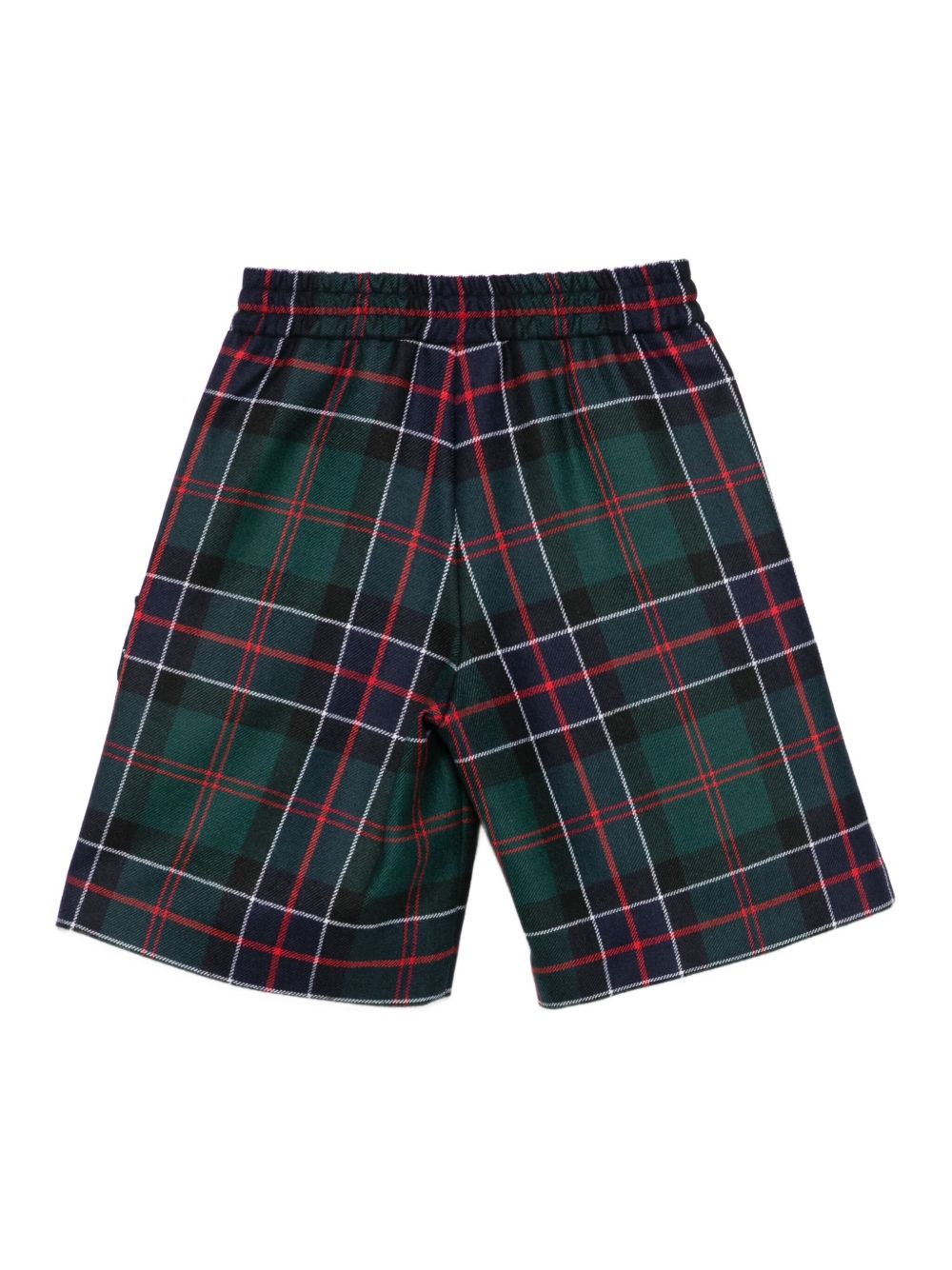 Shorts per bambino Fendi Kids verde con motivo a quadri JMF542 AUKK F0E3J FENDI KIDS