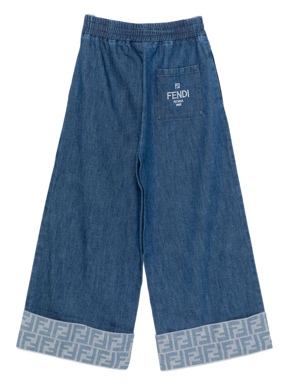 Jeans per bambina Fendi Kids in denim con motivo FF JUF149 ATRF F0QG0 FENDI KIDS