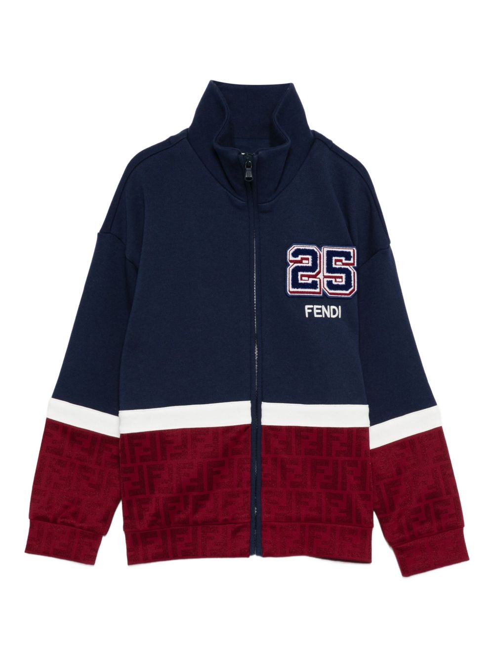 Felpa per bambino Fendi Kids blu con applicazione con numero JUH102 5V0 F1T45 FENDI KIDS