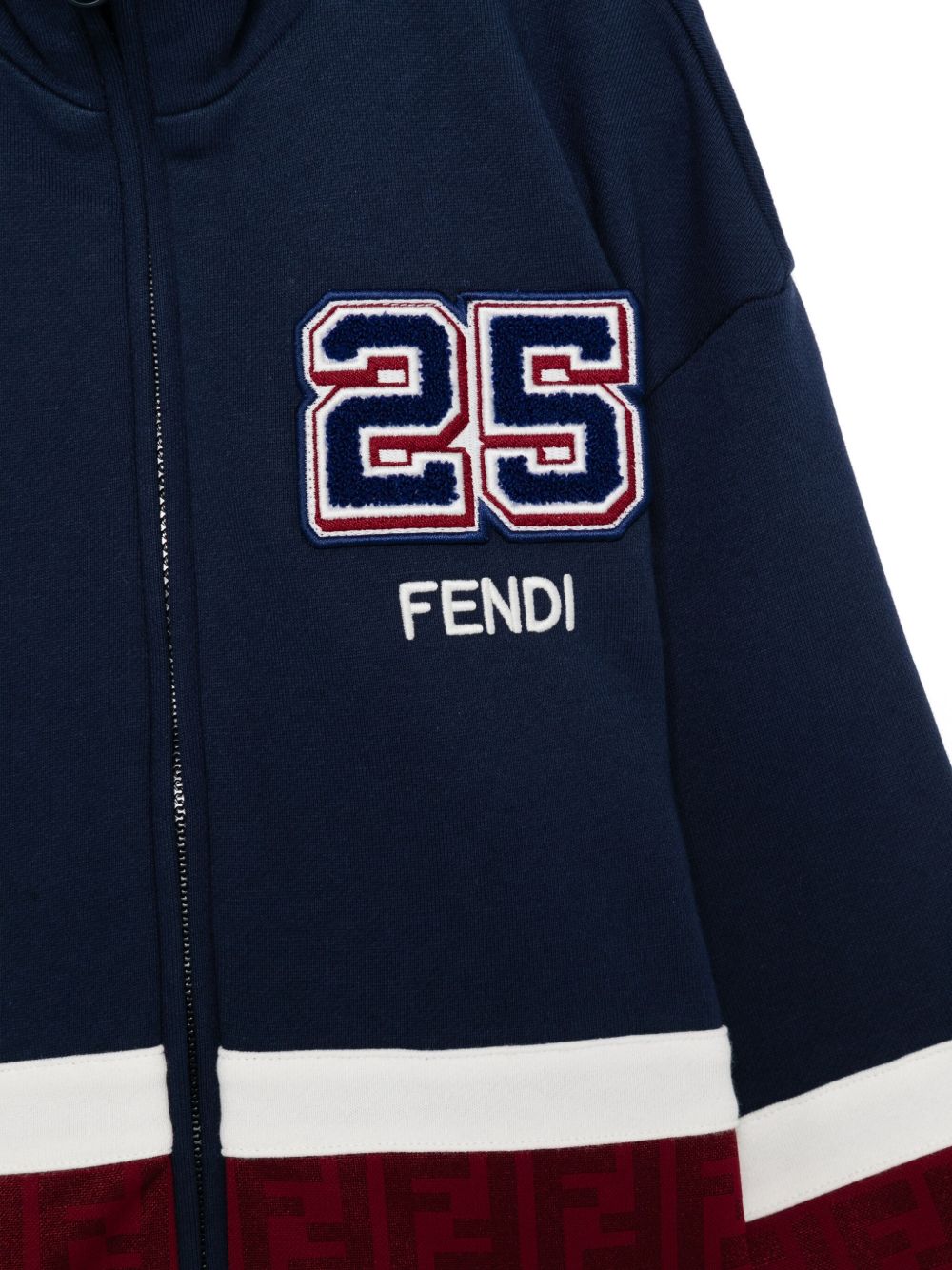 Felpa per bambino Fendi Kids blu con applicazione con numero JUH102 5V0 F1T45 FENDI KIDS
