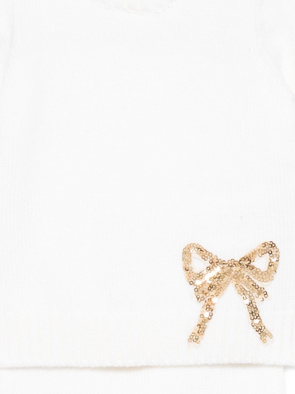 Set maglione e pantaloni per neonata Gensami Kids bianco con decorazione con paillettes GPT-FIOC-WE OFF WHITE GENSAMI KIDS