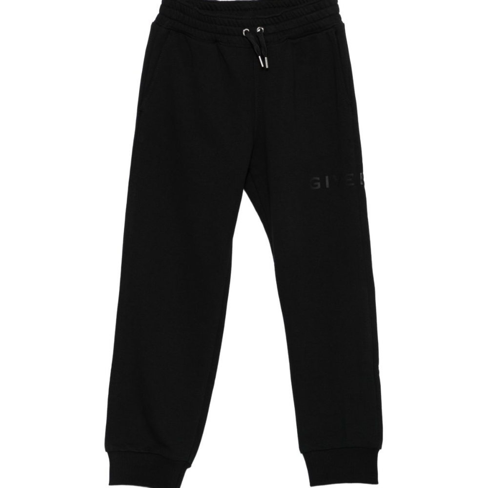 Pantaloni sportivi per bambino Givenchy Kids neri con dettaglio logo H30922 09B GIVENCHY KIDS