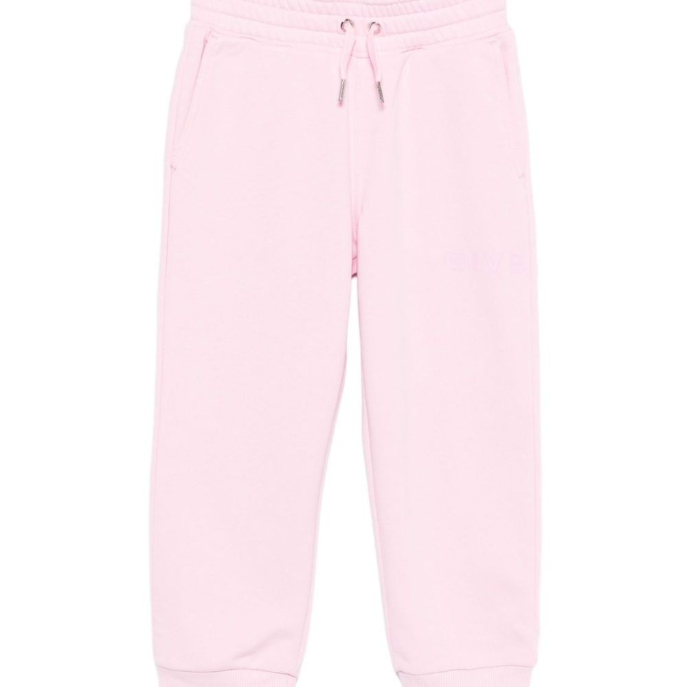 Pantaloni sportivi per bambina Givenchy Kids rosa con logo ricamato H30922 46N GIVENCHY KIDS