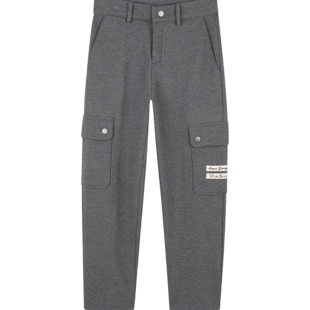 Pantaloni cargo per bambino Givenchy Kids grigi con effetto mélange H30927 A83 GIVENCHY KIDS