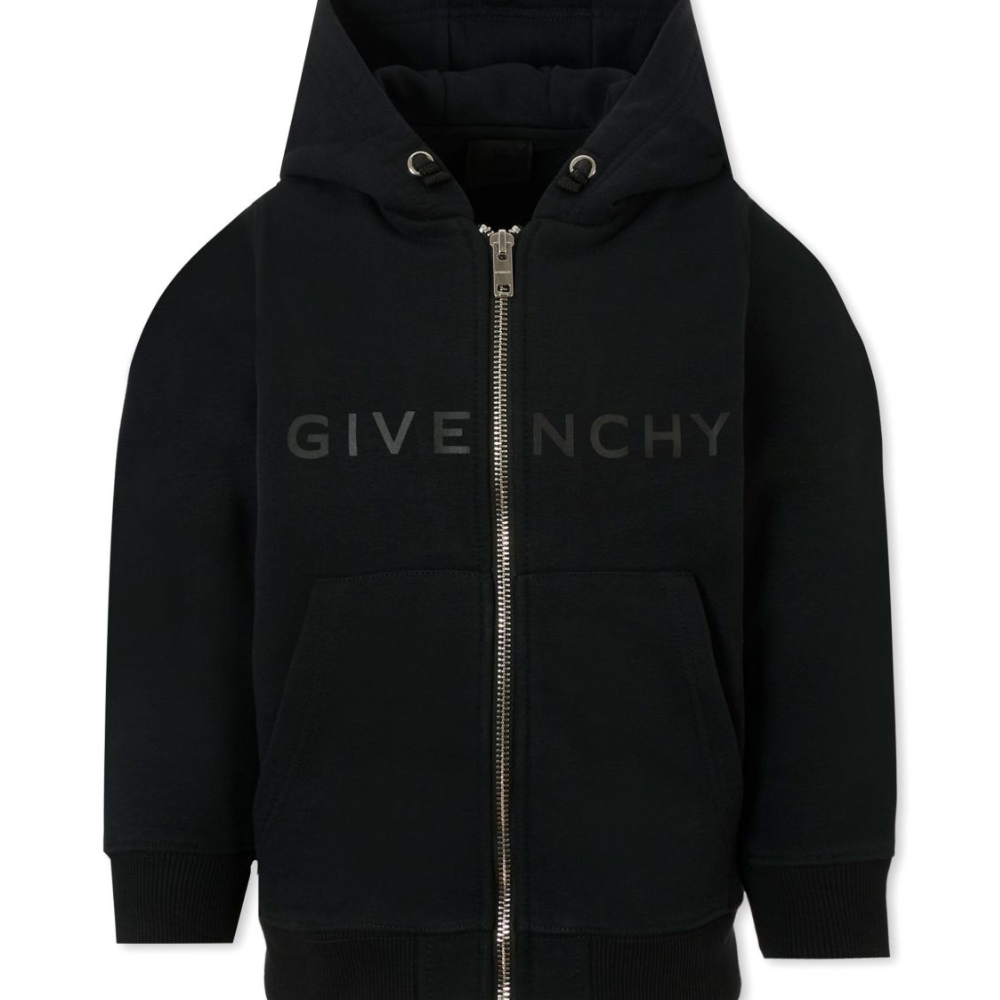 Felpa per bambino Givenchy Kids nero con cappuccio H30939 09B GIVENCHY KIDS