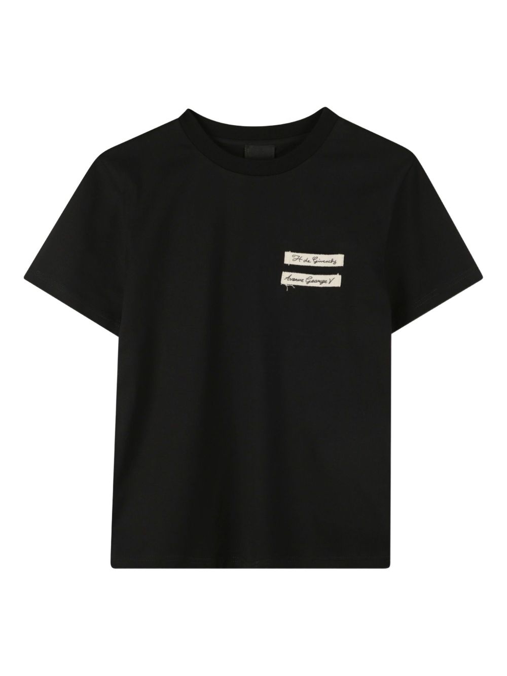 T-shirt per bambina Givenchy Kids nera con logo sul davanti H30959 09B GIVENCHY KIDS