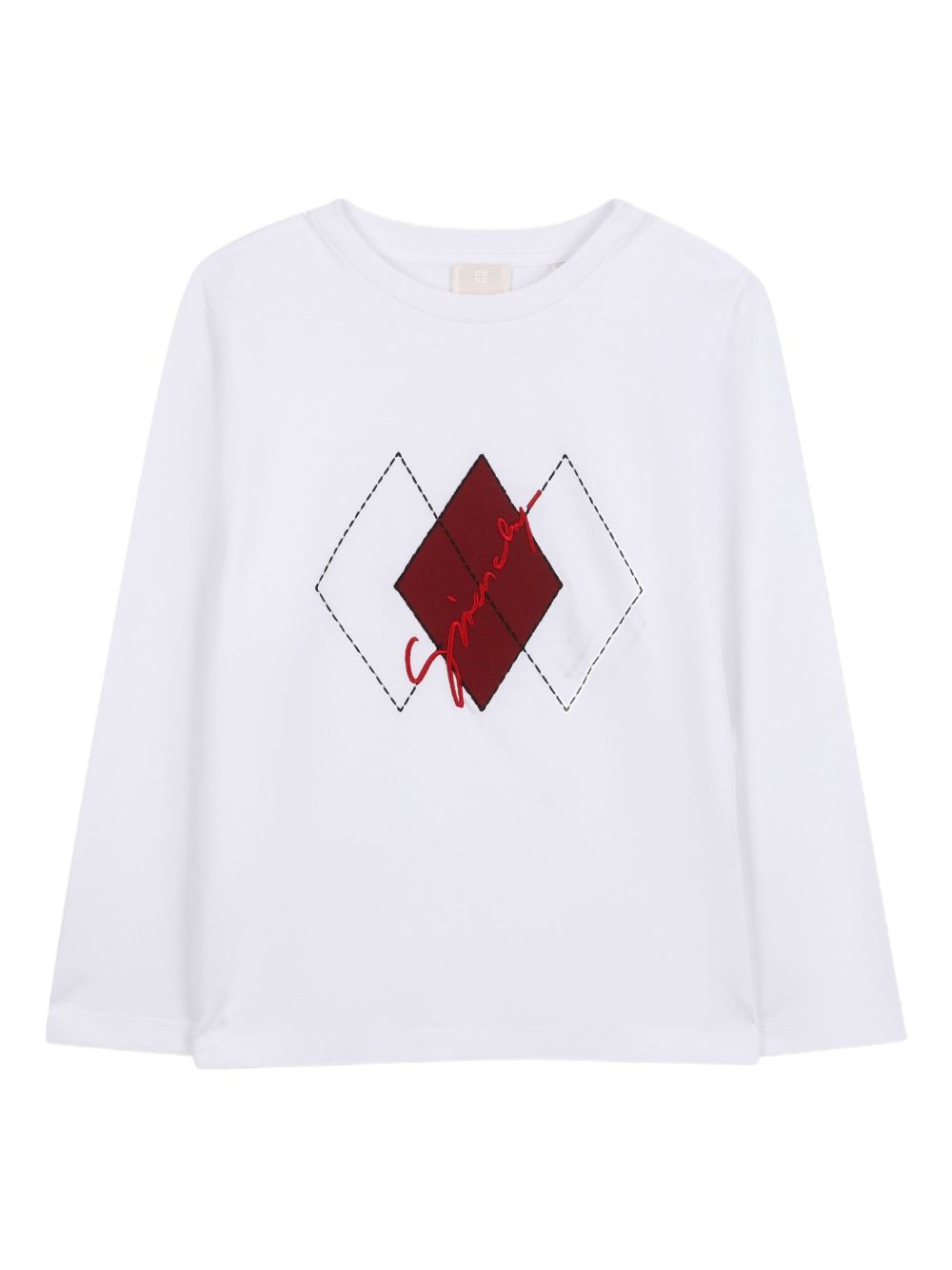 T-shirt per bambino Givenchy Kids bianca con stampa a rombi H30961 10P GIVENCHY KIDS