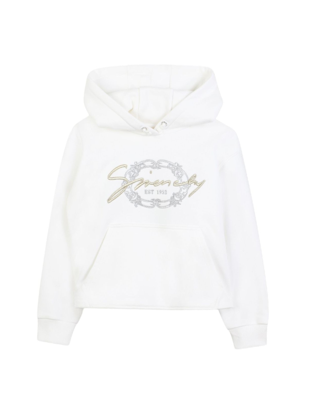 Felpa per bambina Givenchy Kids bianco con cappuccio e logo H30990 117 GIVENCHY KIDS