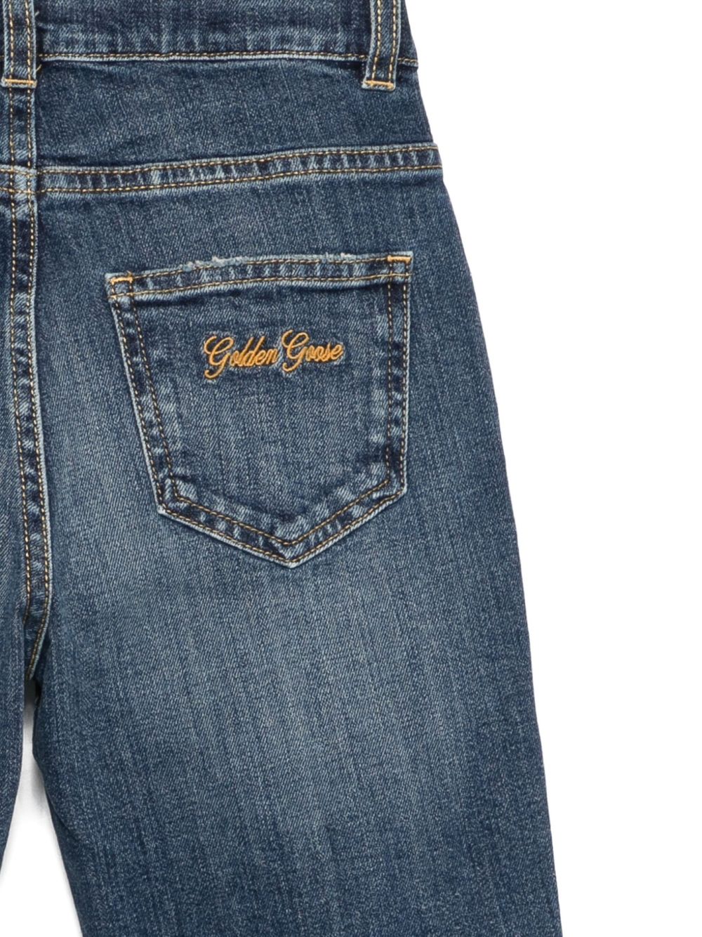 Jeans per bambina Golden Goose Kids denim con orlo sfrangiato GKP02411P002180 50765 GOLDEN GOOSE KIDS