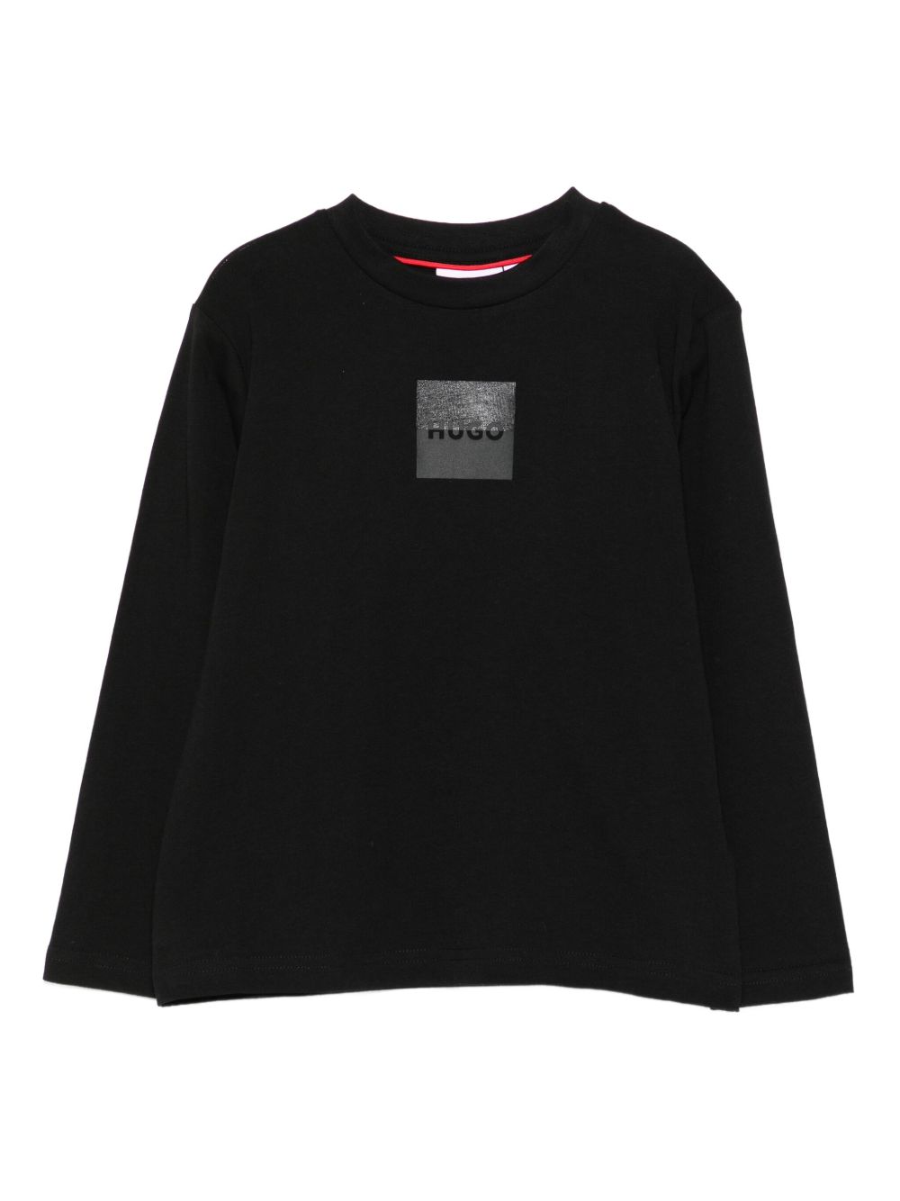 T-shirt per bambino Hugo Kids nera con placca con logo G00437 09B Hugo KIDS