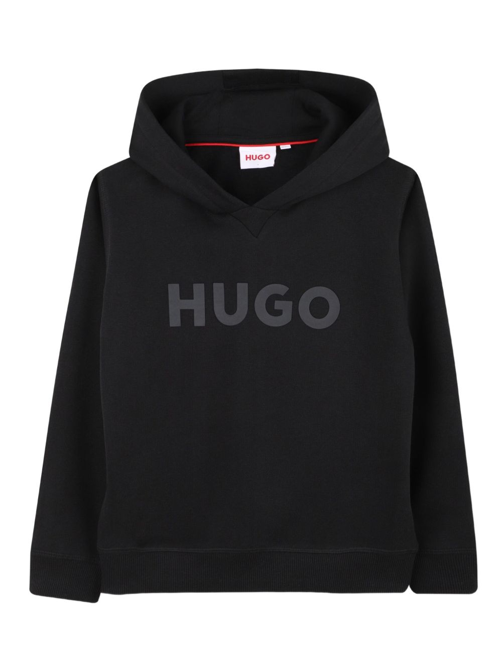 Felpa per bambino Hugo Kids nera con cappuccio e logo G00446 09B Hugo KIDS