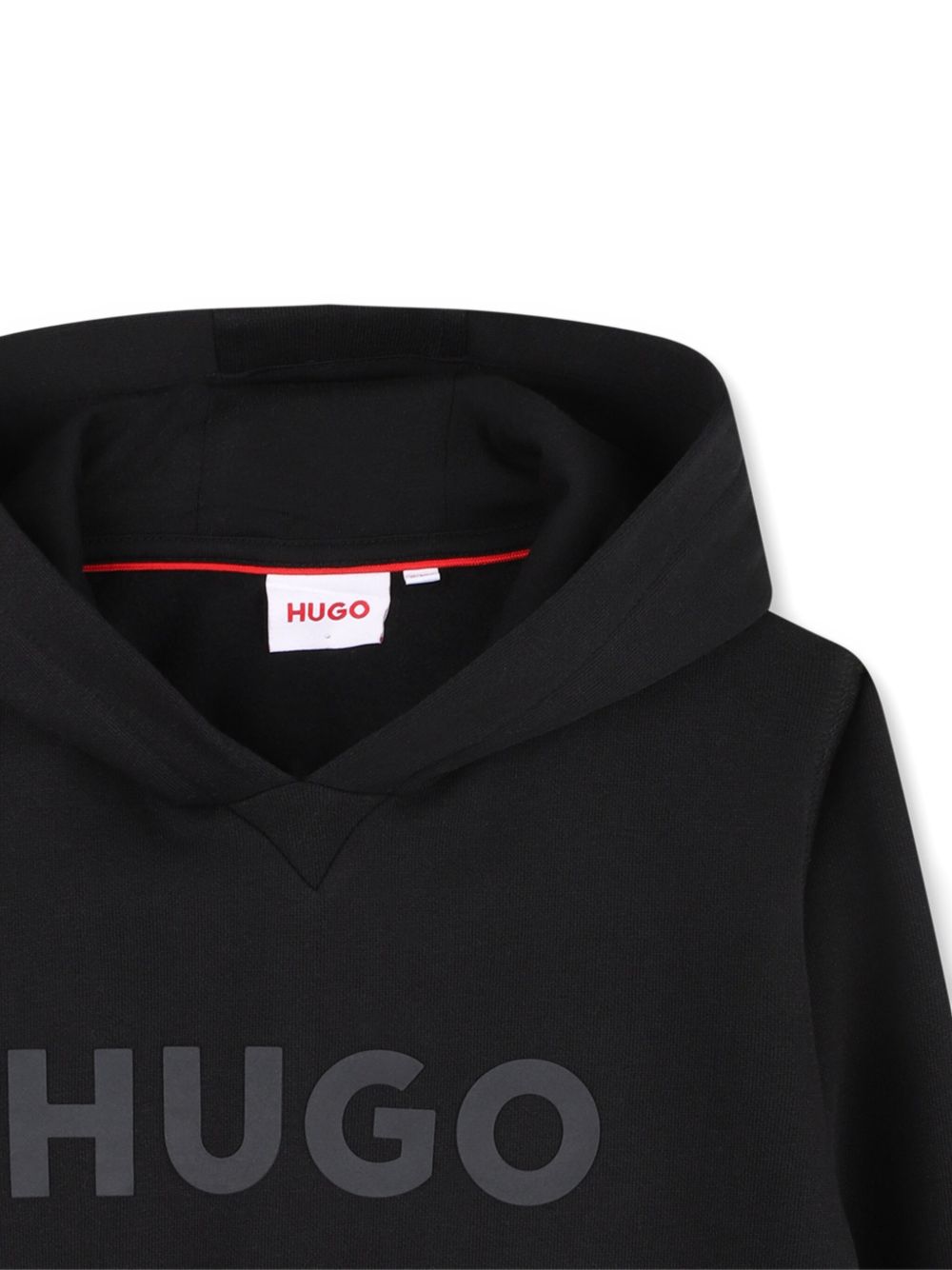 Felpa per bambino Hugo Kids nera con cappuccio e logo G00446 09B Hugo KIDS