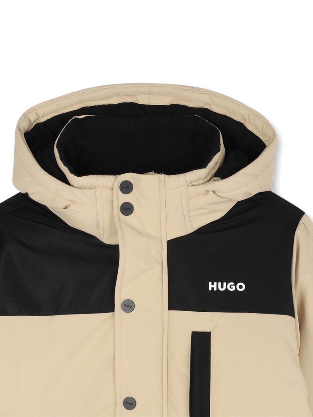 Giubbino per bambino Hugo Kids beige con design color-block G00485 P90 Hugo KIDS