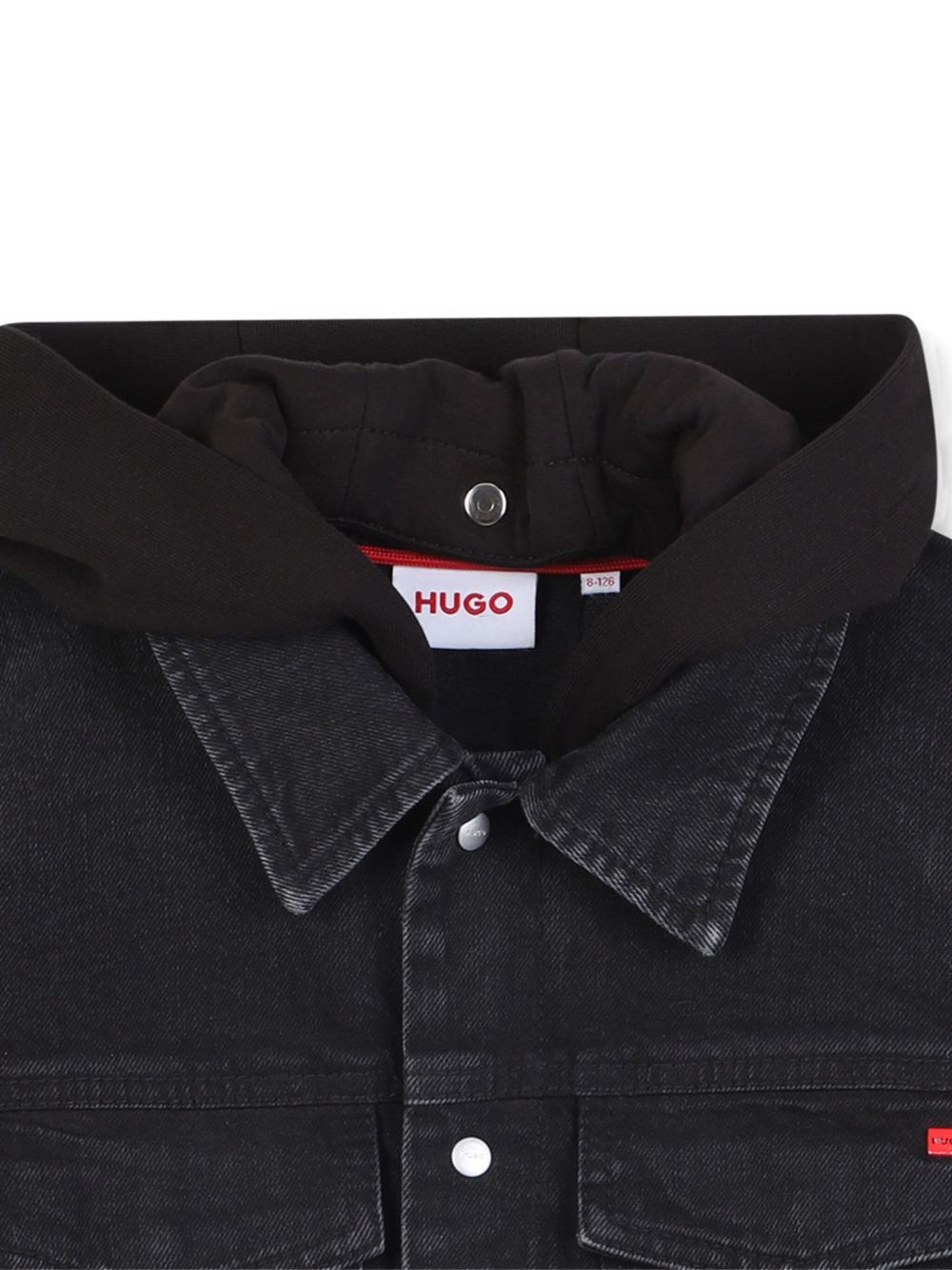 Giacca per bambino Hugo Kids denim con cappuccio G00490 Z02 Hugo KIDS