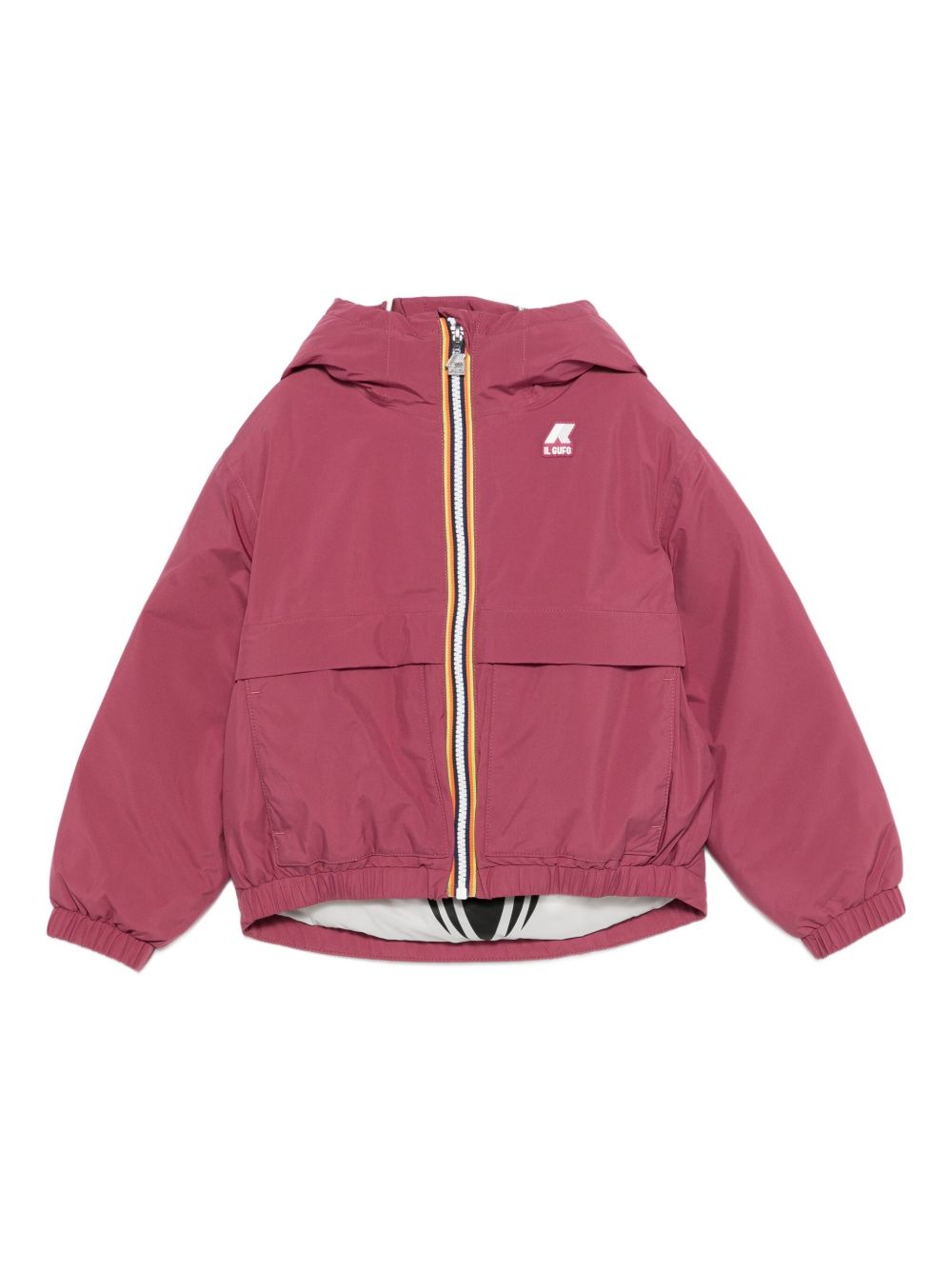 Giubbino P. Fiorelle per bambina Il Gufo x K-Way Kids fucsia con stampa Gufo effetto tribale A25GGM0001KSTP2 T75 IL GUFO KIDS