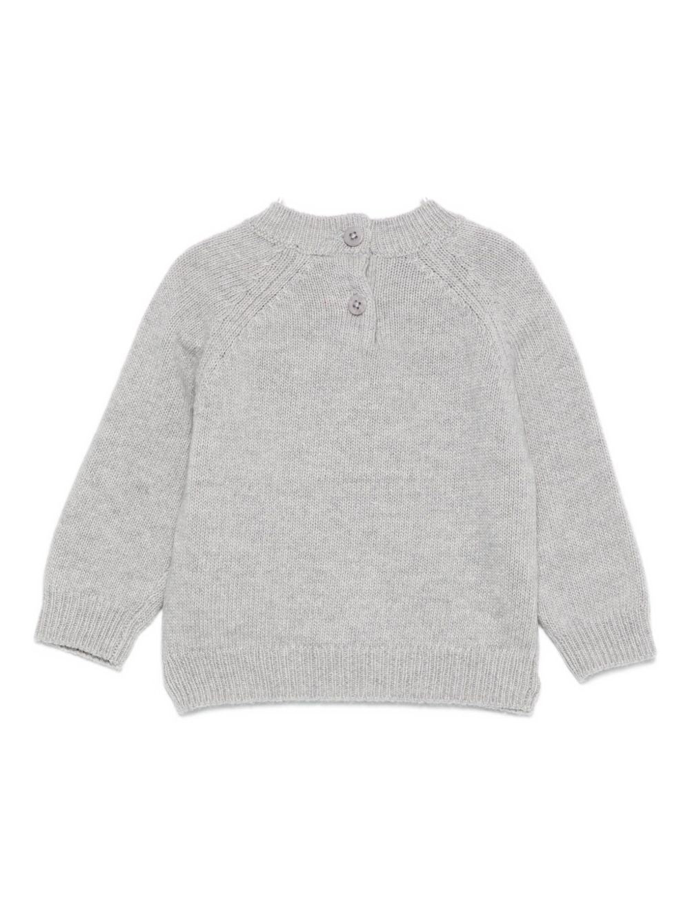 Maglione per neonato Il Gufo grigio con ricamo cagnolino A25GMA0008EM220 0739 IL GUFO KIDS