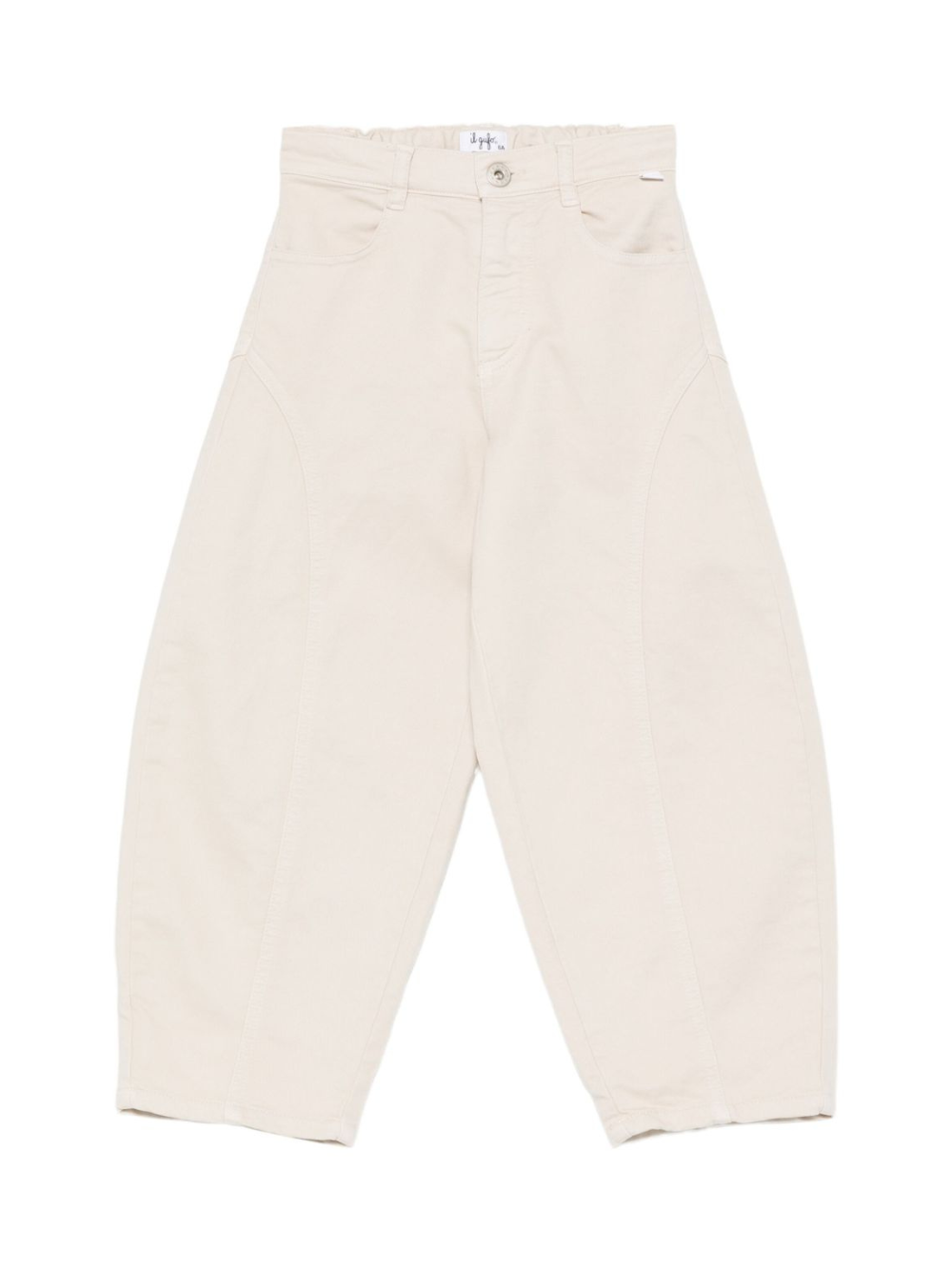 Pantaloni per bambino Il Gufo beige con tasche curve A25GPL0014C6073 112 IL GUFO KIDS