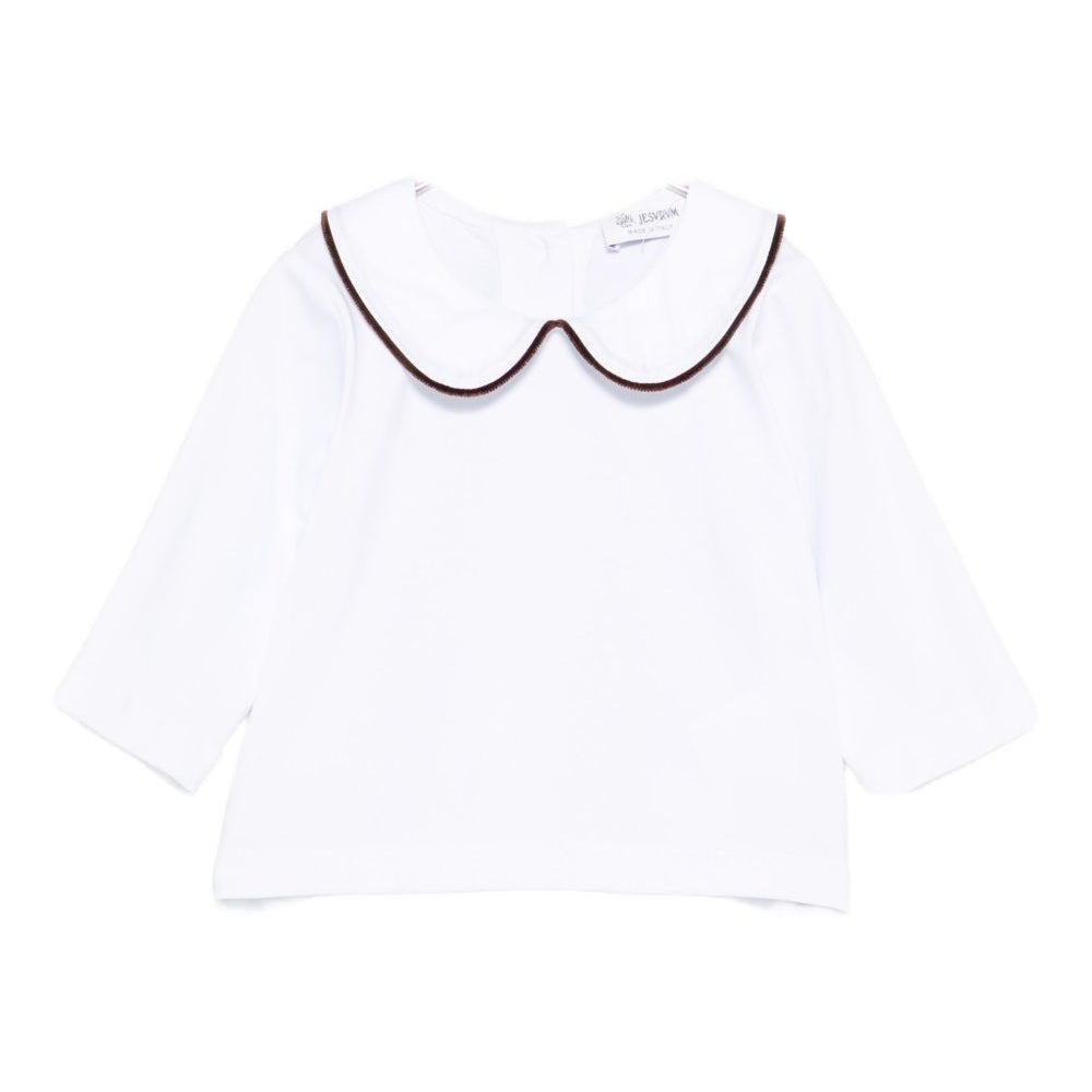 Blusa per neonati Jesurum Baby bianca con colletto alla Peter Pan CITRINO VAR.4105 JESURUM KIDS