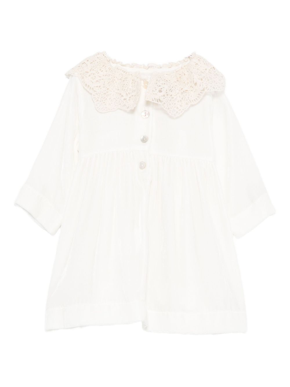 Abito per neonata Jesurum Baby bianco con colletto all'uncinetto CORNIOLA VAR.07 JESURUM KIDS