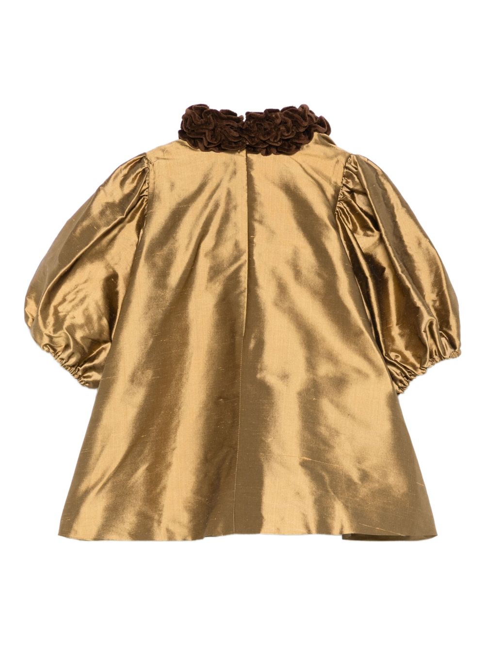 Abito per neonata Jesurum oro arricciato con fiocco ricamato TORMALINA VAR.3305 JESURUM KIDS