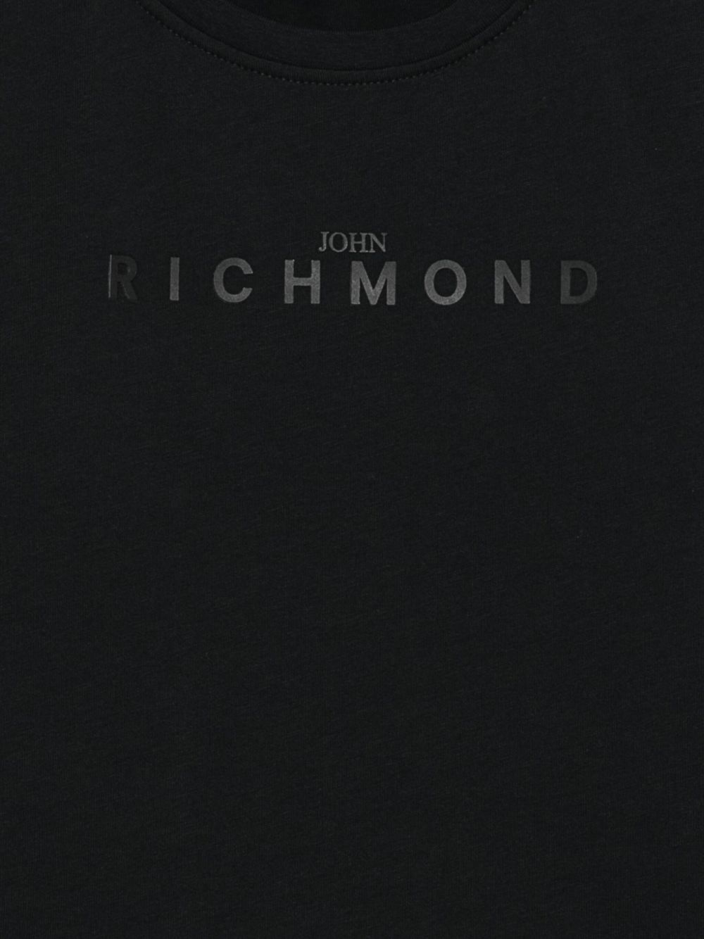 T-shirt per bambino John Richmond Junior nero con dettaglio logo RBA25016TS BLACK JOHN RICHMOND KIDS