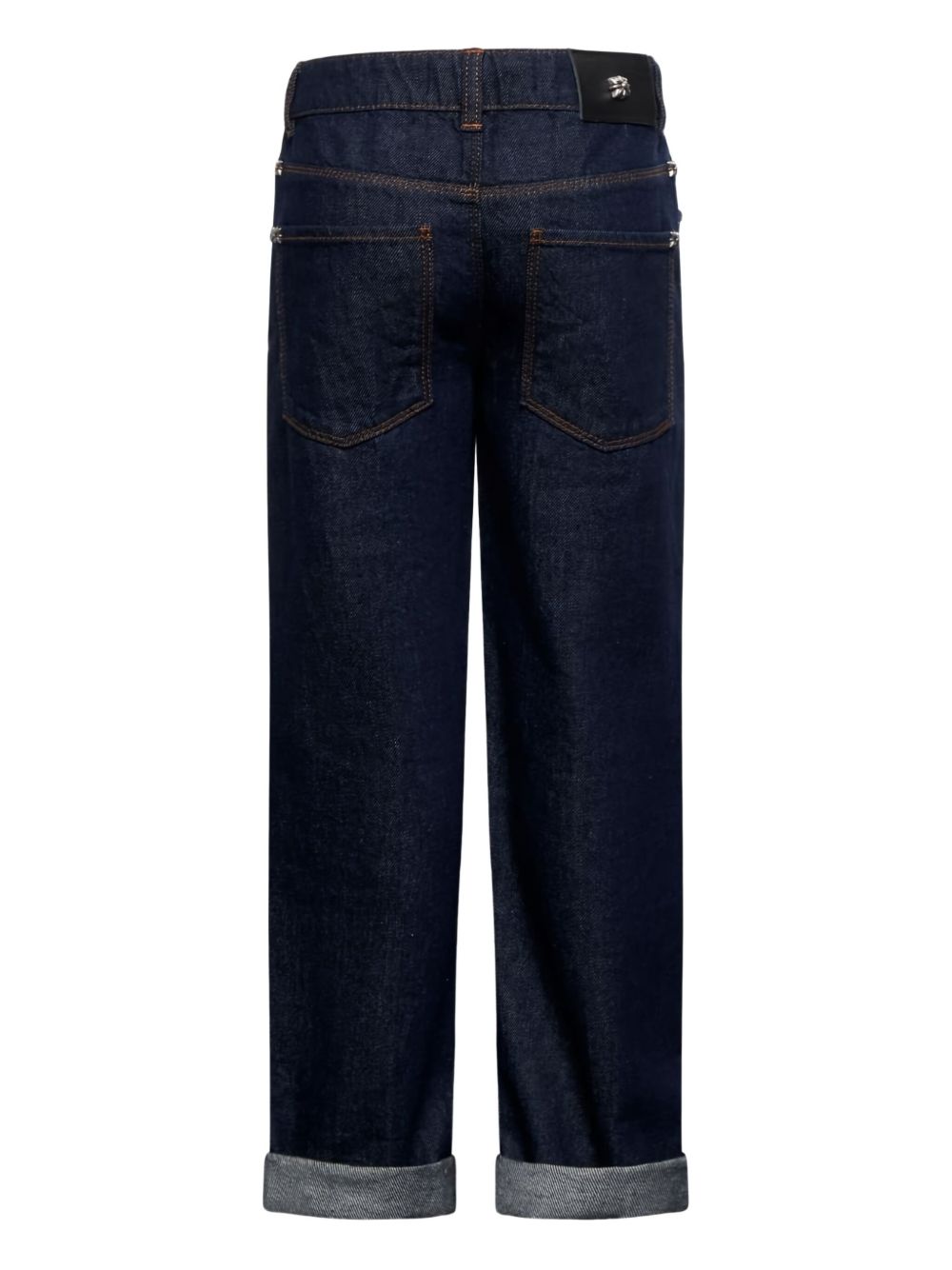 Jeans per bambino John Richmond Junior blu in denim con risvolto RBA25105JE DENIM BLUE JOHN RICHMOND KIDS
