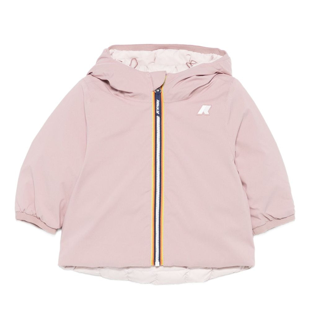 Giubbino per neonata K-Way Kids rosa con design reversibile K7132PW B3C K-WAY KIDS