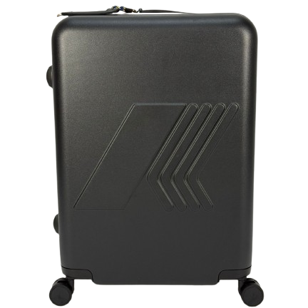 Trolley Eudoxieur per bambini K-Way Kids nero con monogramma K-Way in rilievo tono su tono K81439W USY K-WAY KIDS