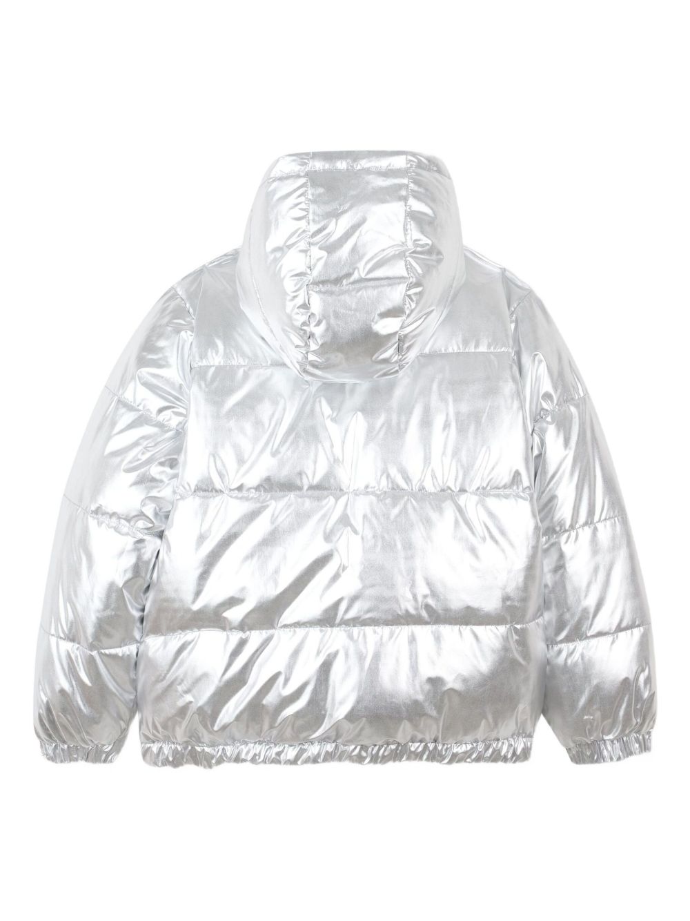 Giubbino per bambina Kenzo Kids color argento con logo sul davanti K61305 M54 KENZO KIDS