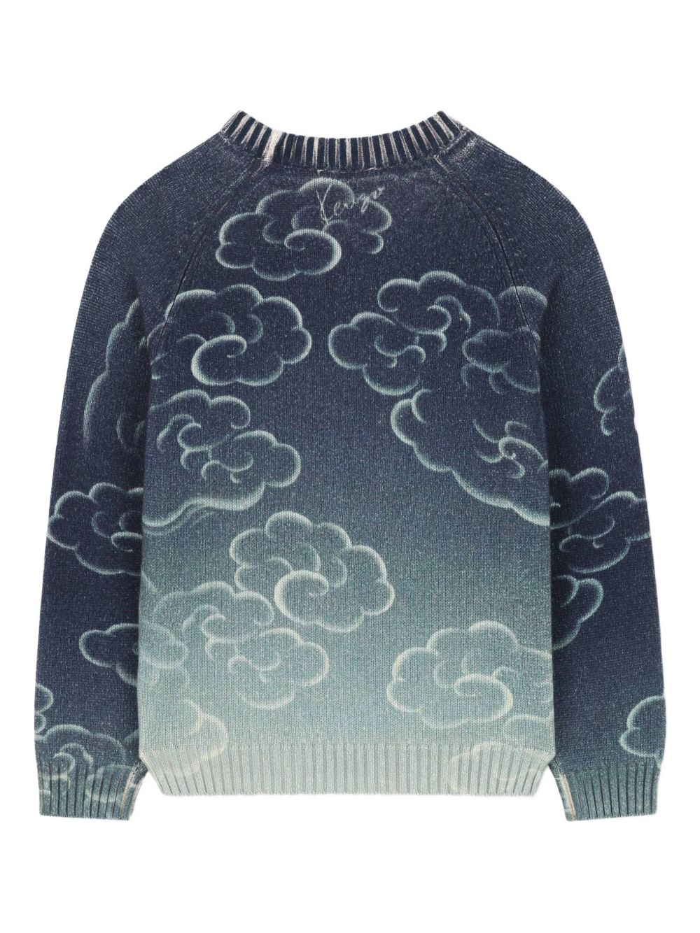 Maglione per bambino Kenzo Kids blu con motivo Tiger K61418 845 KENZO KIDS